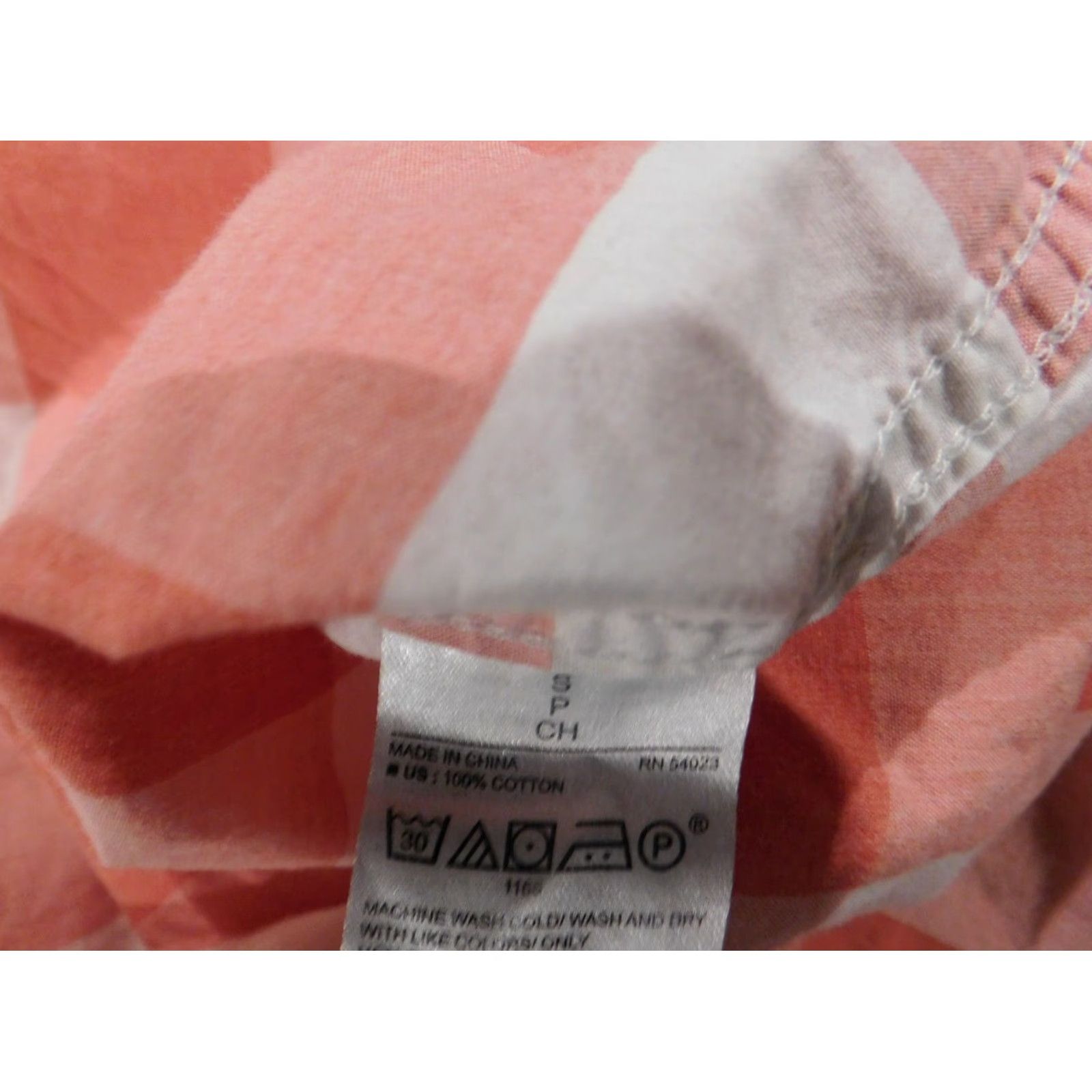 Old Navy Old Navy Shirt Small Plaid Button-Down Slim Orange Short Sleeve Mens Size US S / EU 44-46 / 1 - 6 Thumbnail
