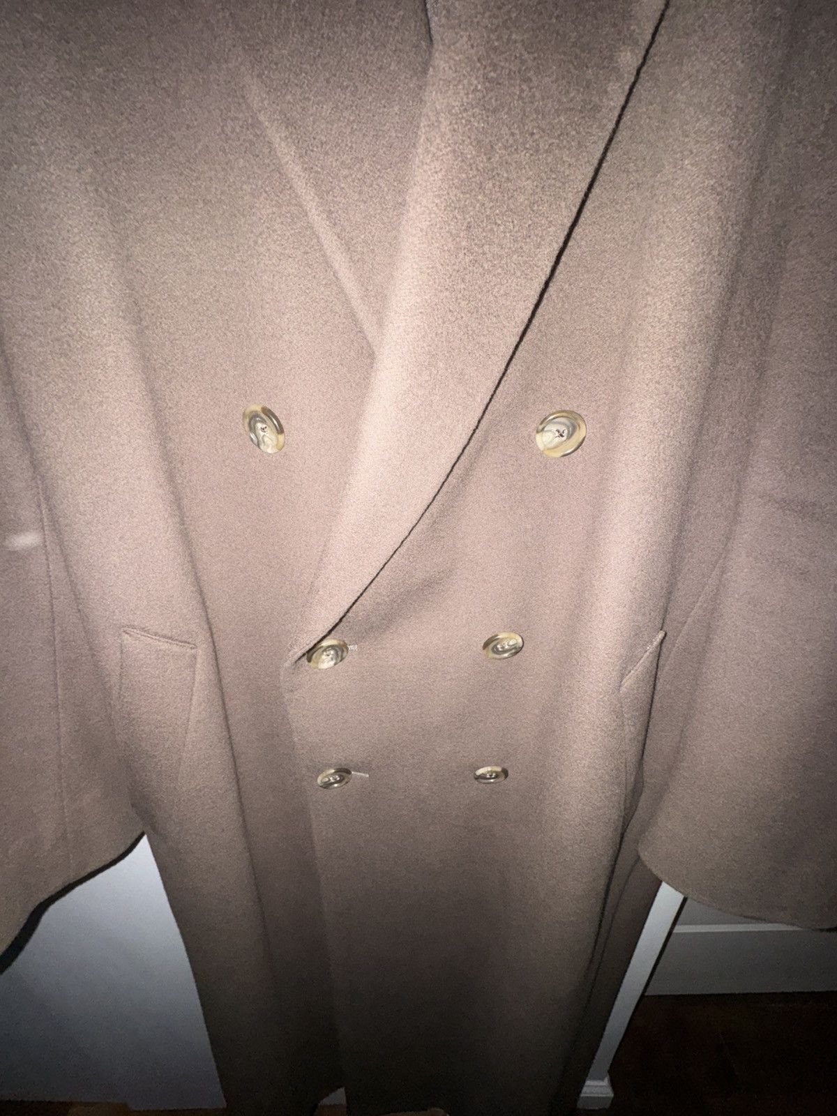 Saks Fifth Avenue Saks 5th Avenue Long Brown Winter Double Breasted Coat Size US XL / EU 56 / 4 - 2 Thumbnail