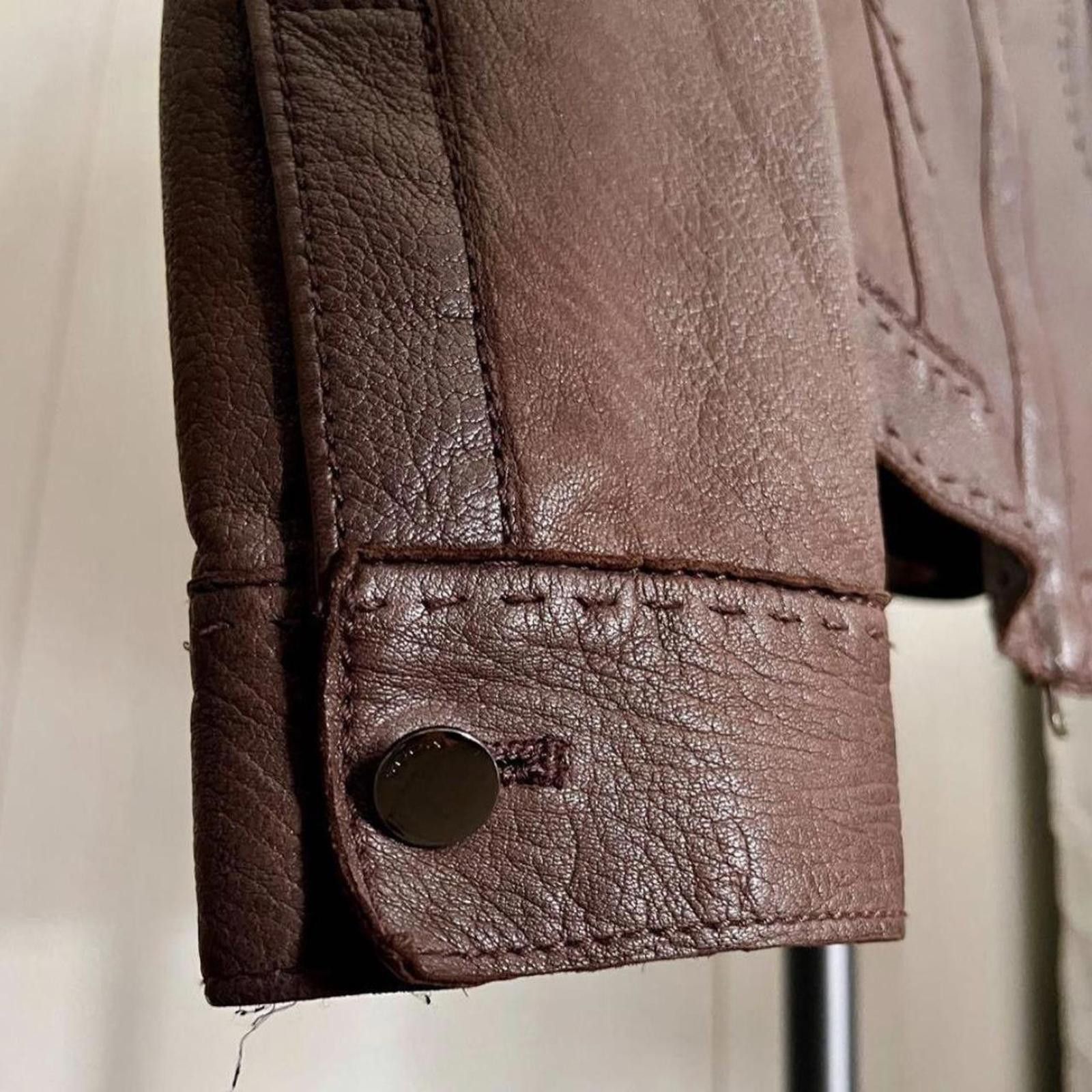 Other Real leather 2000s y2k biker style slim fit leather jacket Size XS / US 0-2 / IT 36-38 - 4 Thumbnail