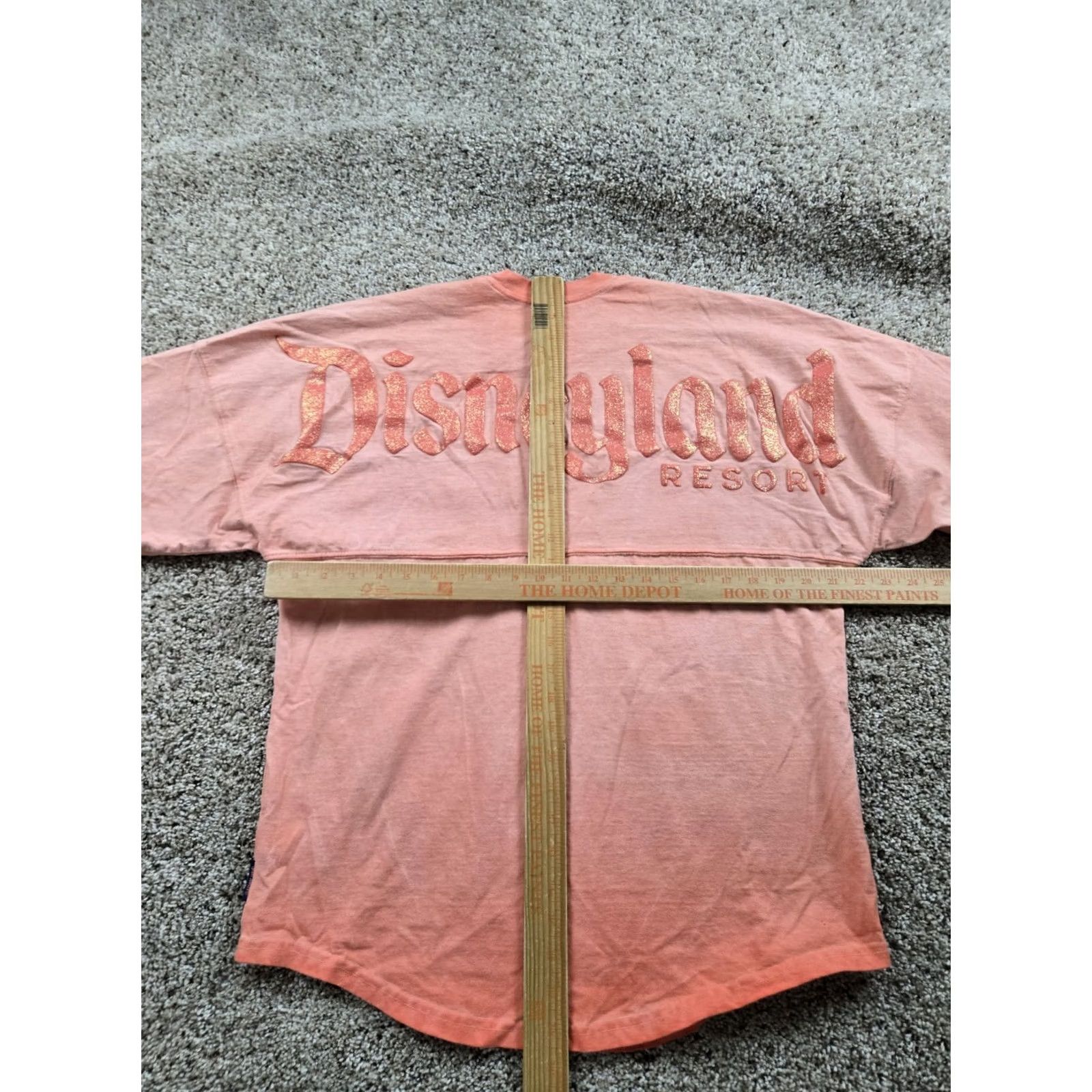 Disney Disneyland Spirit Jersey Shirt Womens Small Orange Glitter Letters Gradient Dye Shirt Size S / US 4 / IT 40 - 7 Thumbnail