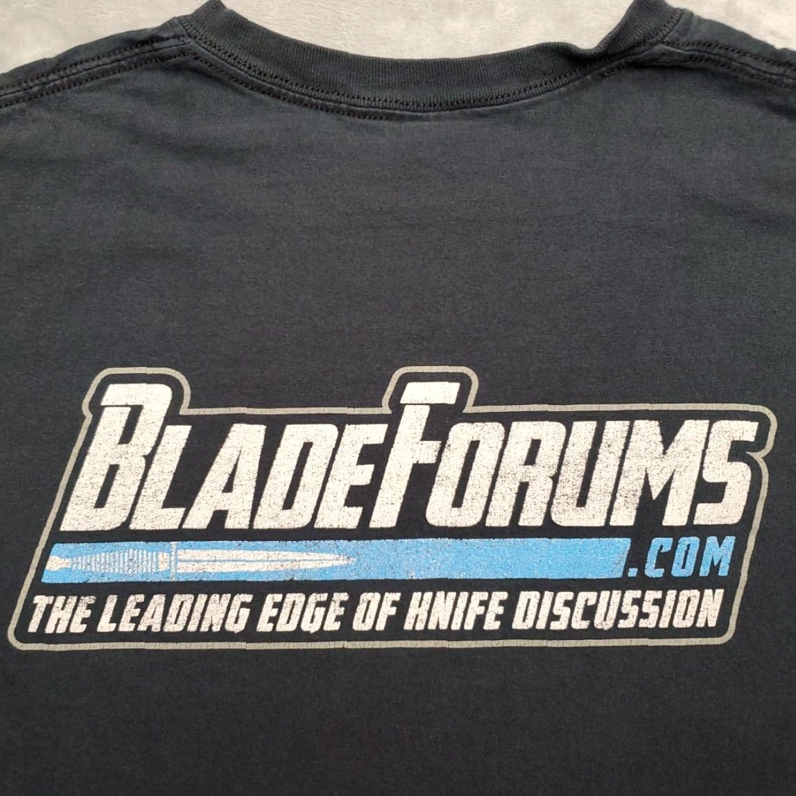 Logo 7 VINTAGE Blade Forums Shirt Mens XL Black Graphic Knife Collector Logo Internet Retro Tee Shirt Size US XL / EU 56 / 4 - 4 Thumbnail