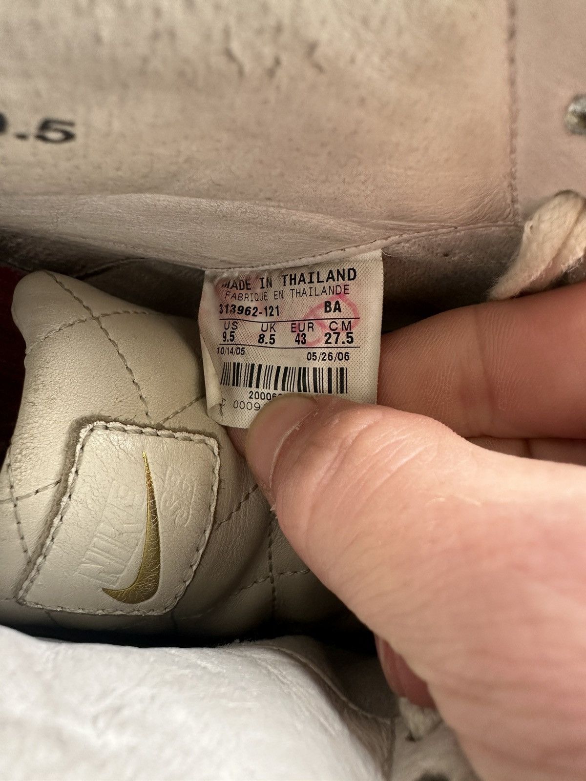 Nike × Supreme Nike SB Blazer Supreme Sail size 9.5 Size US 9.5 / EU 42-43 - 6 Thumbnail