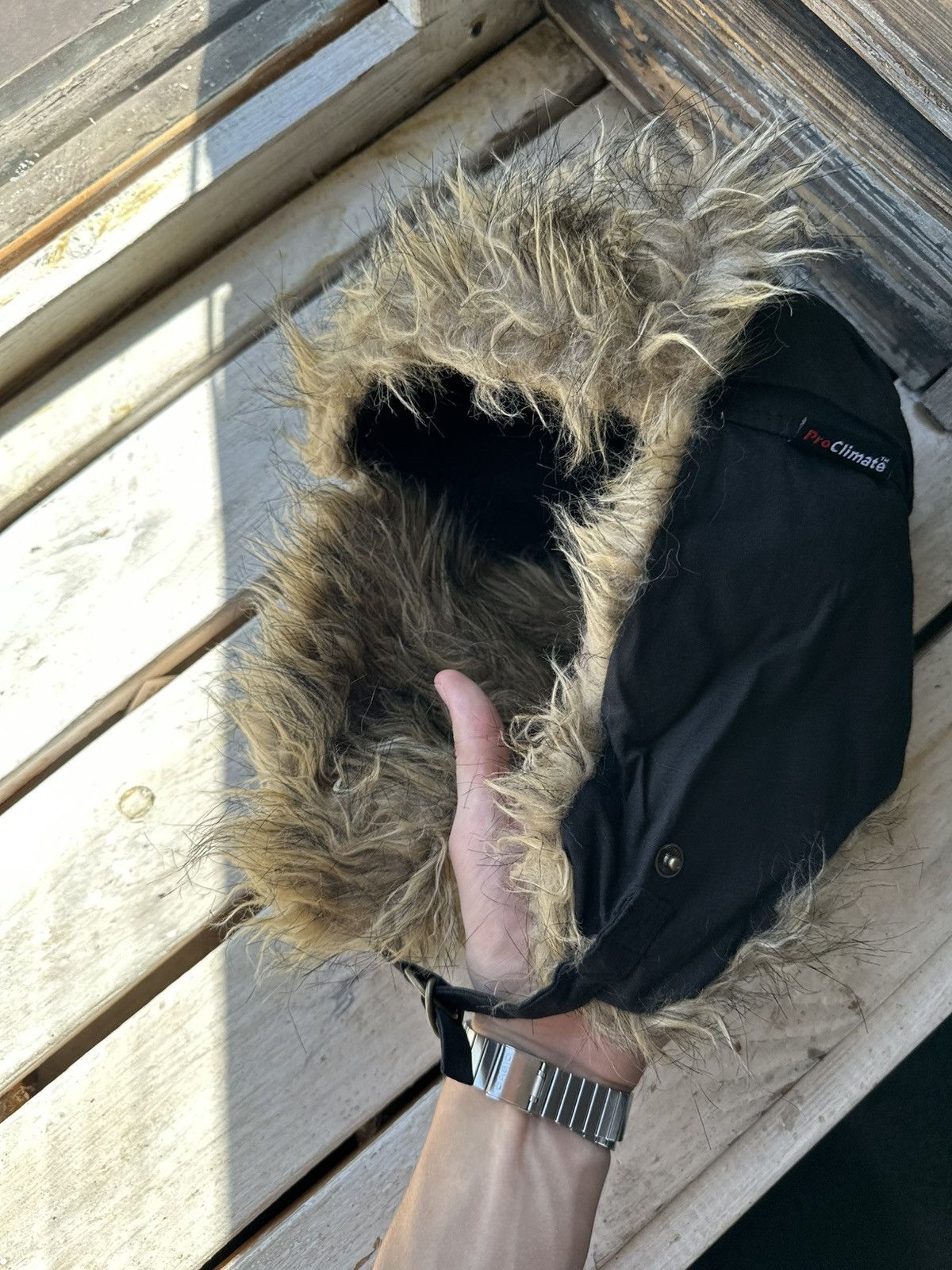 Japanese Brand 🚨Vintage Y2K Fuzzy Fur Ushanka Hat RARE BLACK Size ONE SIZE - 2 Thumbnail