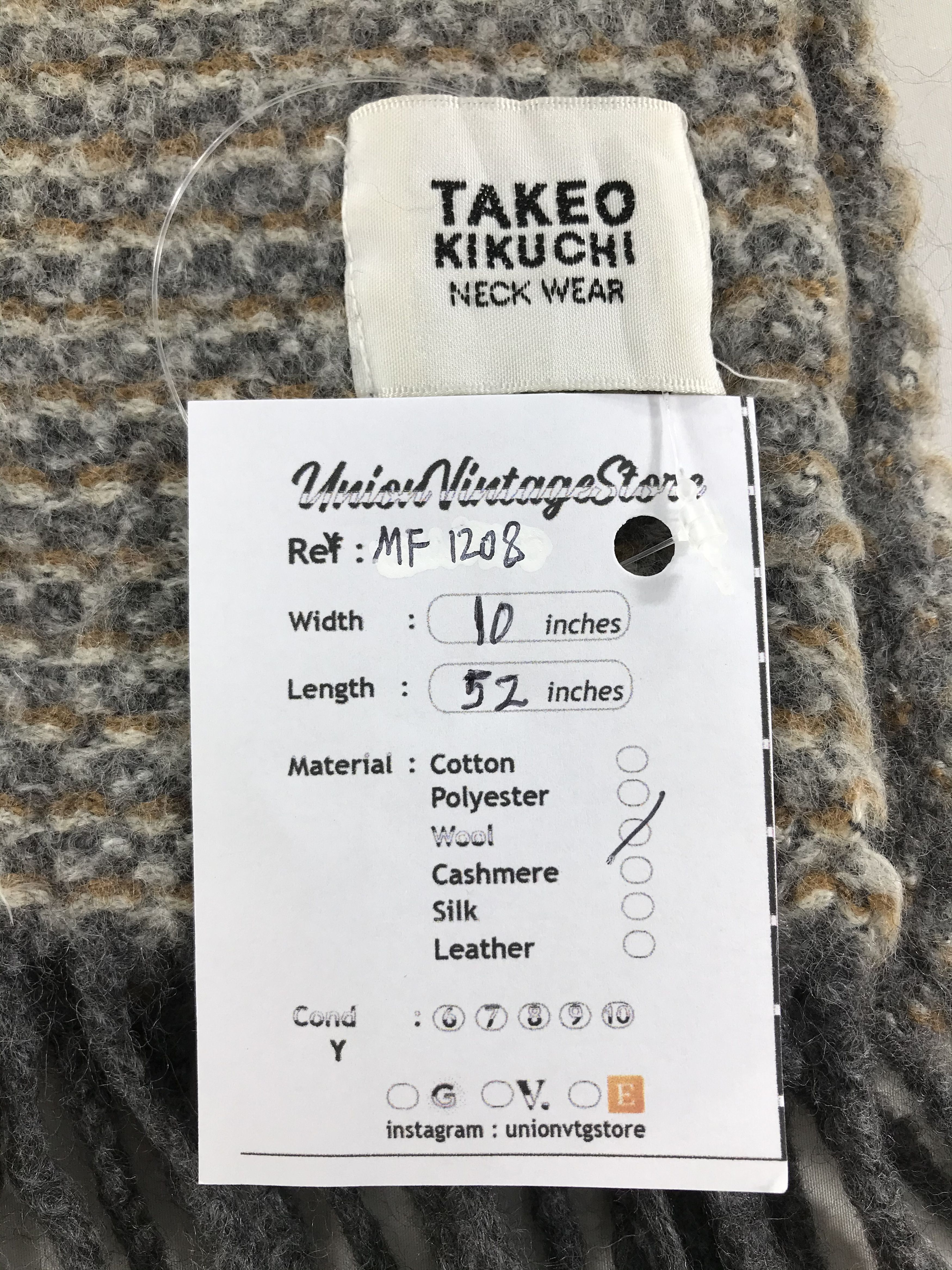 Takeo Kikuchi Vintage Takeo Kikuchi Scarf/Muffler/Neckwear MF1208 Size ONE SIZE - 4 Thumbnail