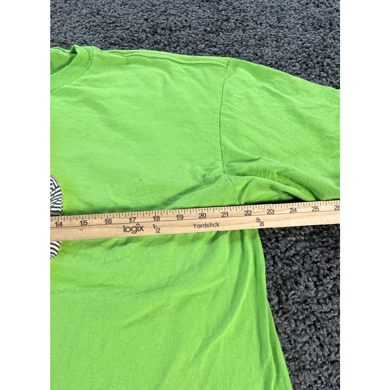 Tultex VINTAGE Rod Stewart 1999 Tour T-Shirt XL Neon Green Tultex 100% Cotton Graphic Tee Short Sleeve Unisex 1990s Grunge Size US XL / EU 56 / 4 - 3 Thumbnail