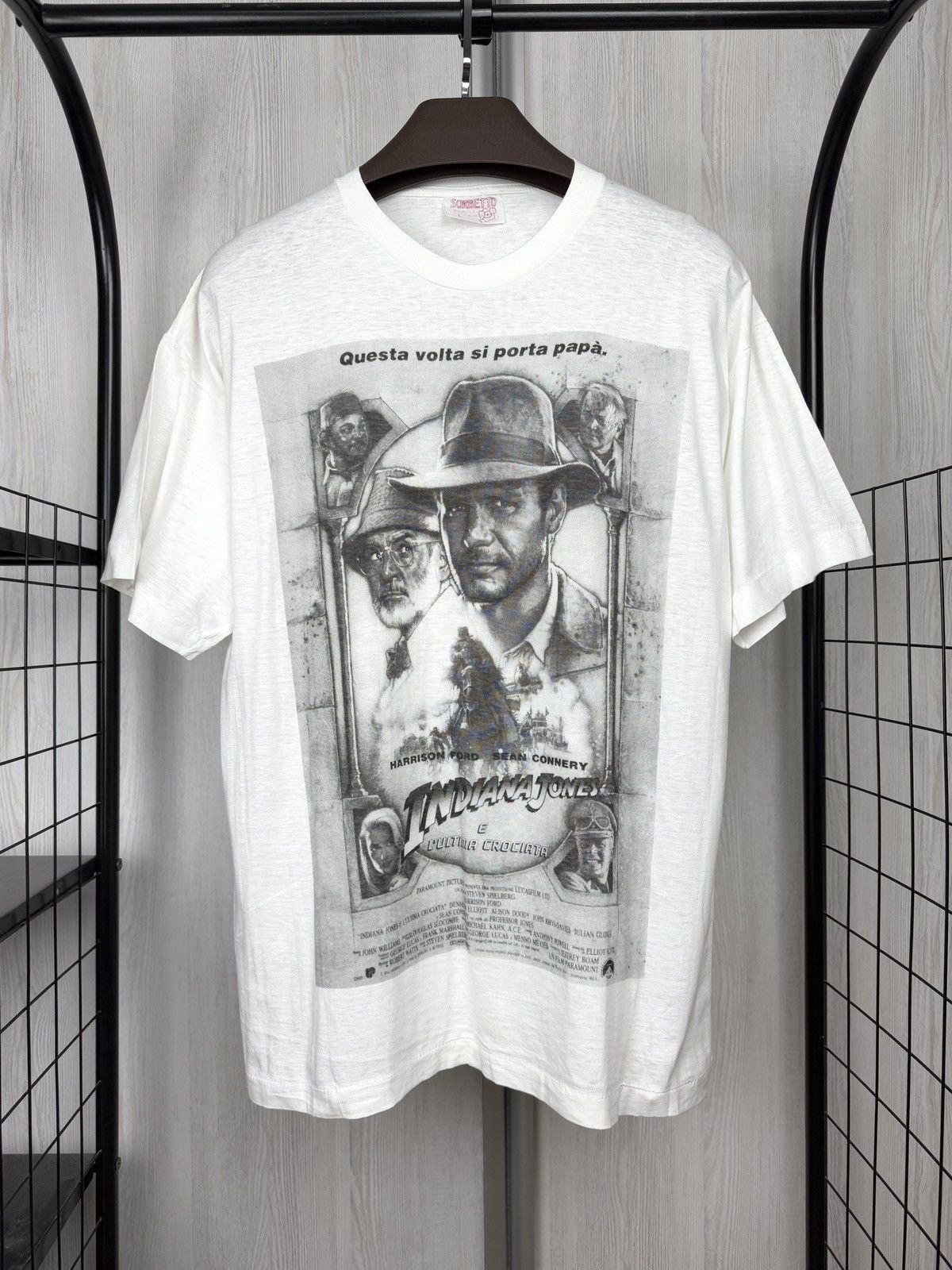 Vintage Vintage 80s 1989 Indiana Jones Last Crusade movie tee shirt Size US L / EU 52-54 / 3 - 2 Thumbnail