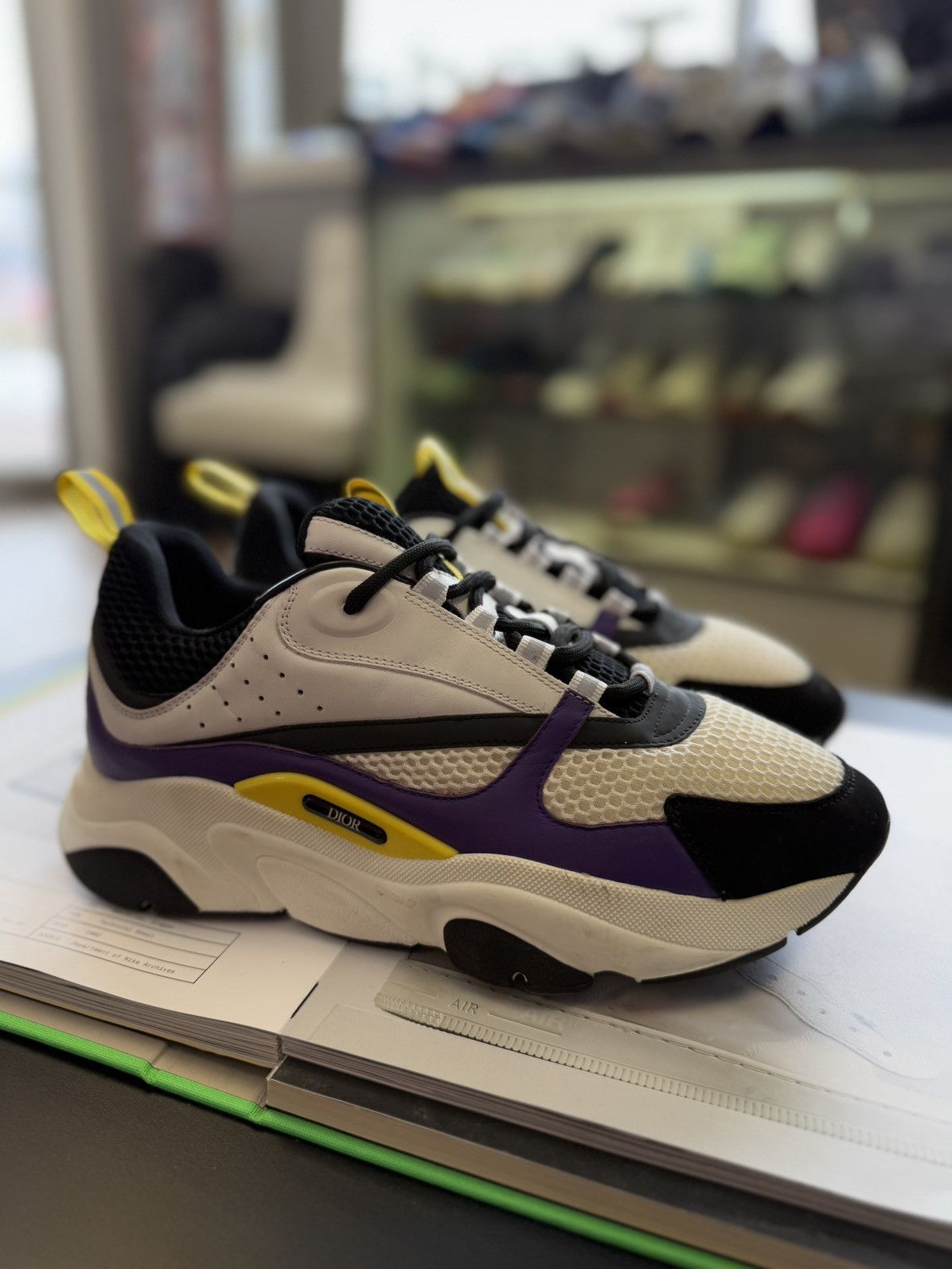 Dior Dior B22 White Purple Size 42EU/9US Discontinued Size US 9 / EU 42 - 2 Thumbnail