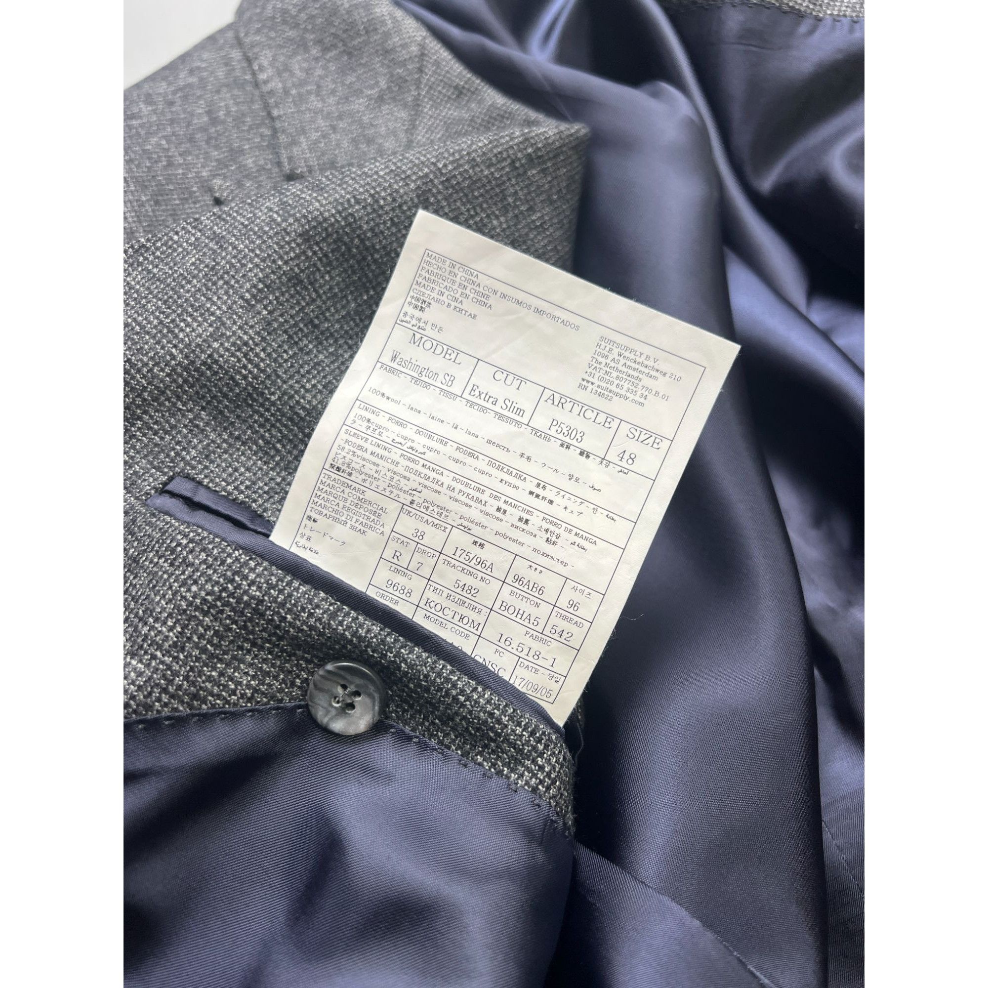 Suitsupply Suit & Supply Blazer And Gilet Wool Suit (Y1031) Size 48R - 9 Thumbnail