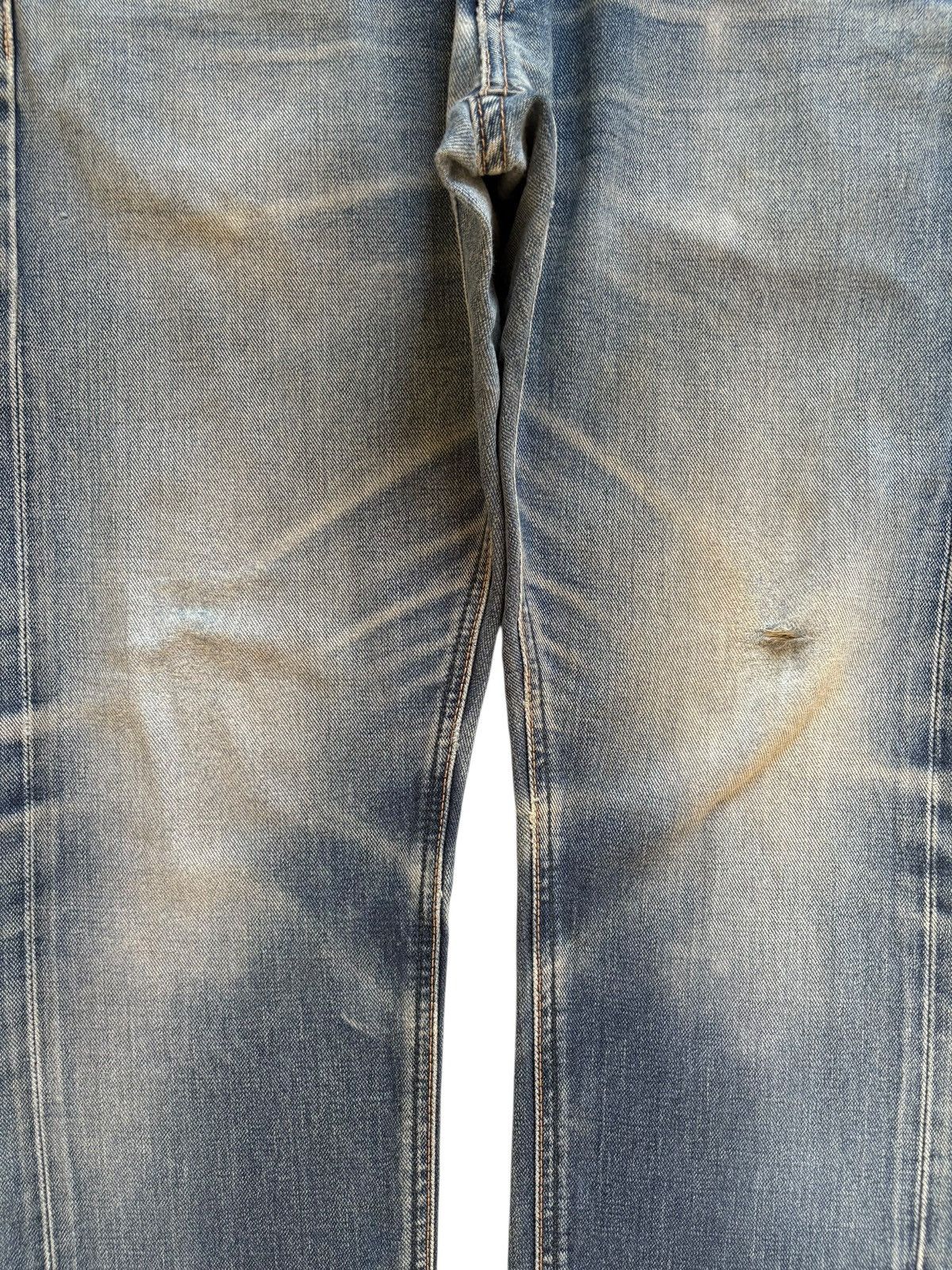 Lee Vintage Lee 101 Selvedge Mud Wash Distressed Jeans Size US 32 / EU 48 - 6 Thumbnail