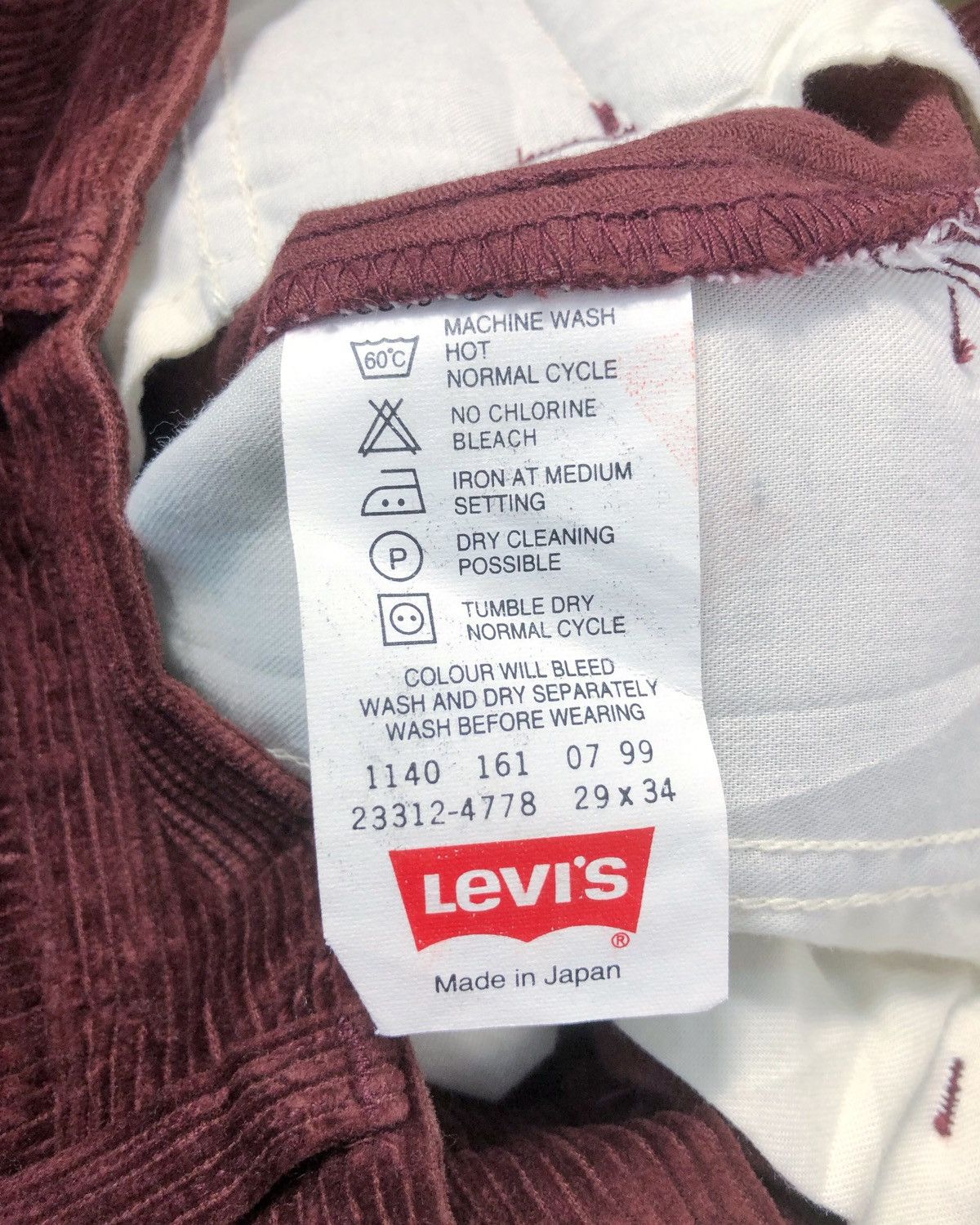 Levi's × Levi's Vintage Clothing × Vintage Rare Vintage Levi's Workers Corduroy Flare Jeans Size US 29 - 9 Thumbnail
