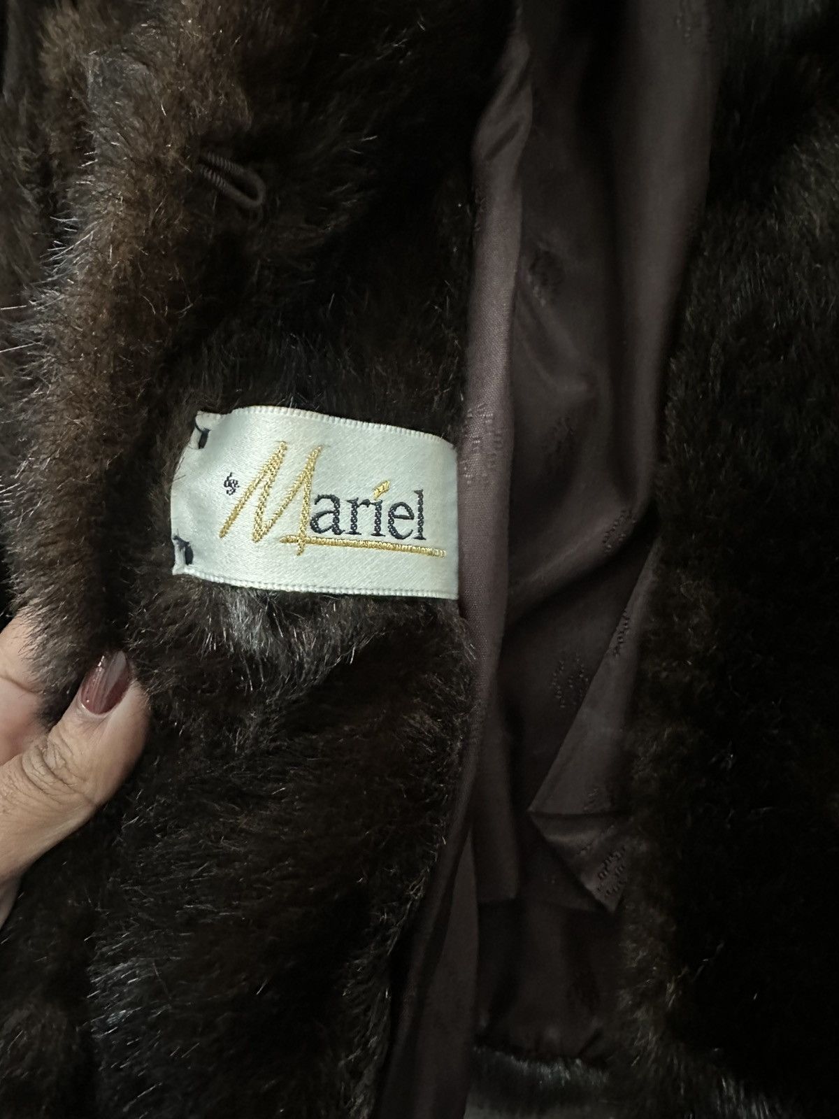 Other Vintage 1960 Custom Brown 100% Mink Fur Satin Lined Coat Size M / US 6-8 / IT 42-44 - 2 Thumbnail