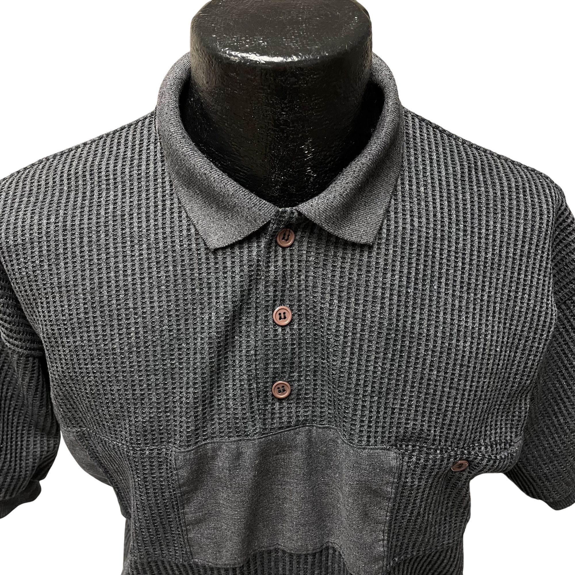 Other Vtg Knightsbridge TEXTURED Knit POLO Banded Waist Shirt Size US M / EU 48-50 / 2 - 2 Thumbnail