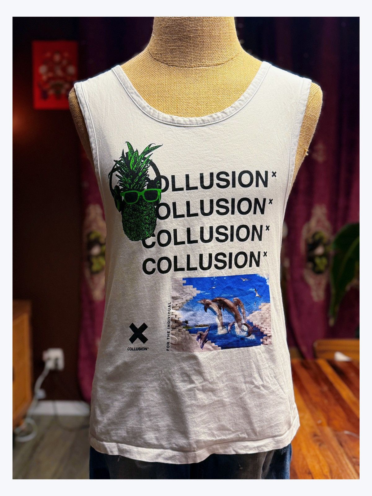 Asos 🦑 COLLUSION Graphic Tank Top 🦑 Size US M / EU 48-50 / 2 - 2 Thumbnail