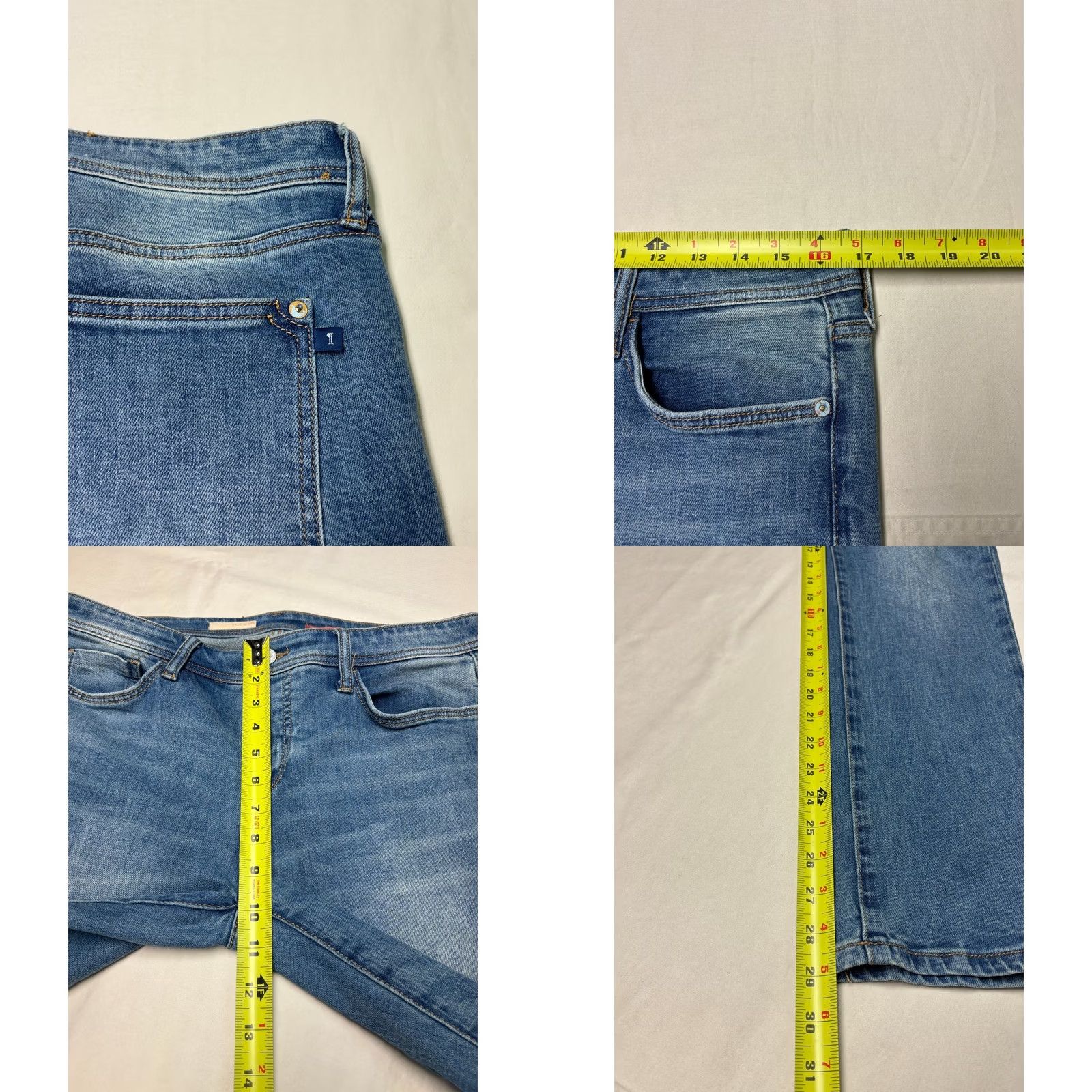 Vintage Pilcro and the Letterpress Slim Boyfriend Jeans Blue Wash Denim Womens 29X29 Size 29" - 8 Thumbnail