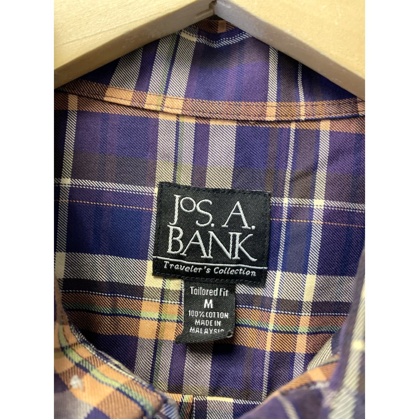 Jos. A. Bank Jos. A. Bank Button Shirt Men’s M Multicolor Plaid Cotton Traveler’s Collection /0596 Size US M / EU 48-50 / 2 - 5 Thumbnail