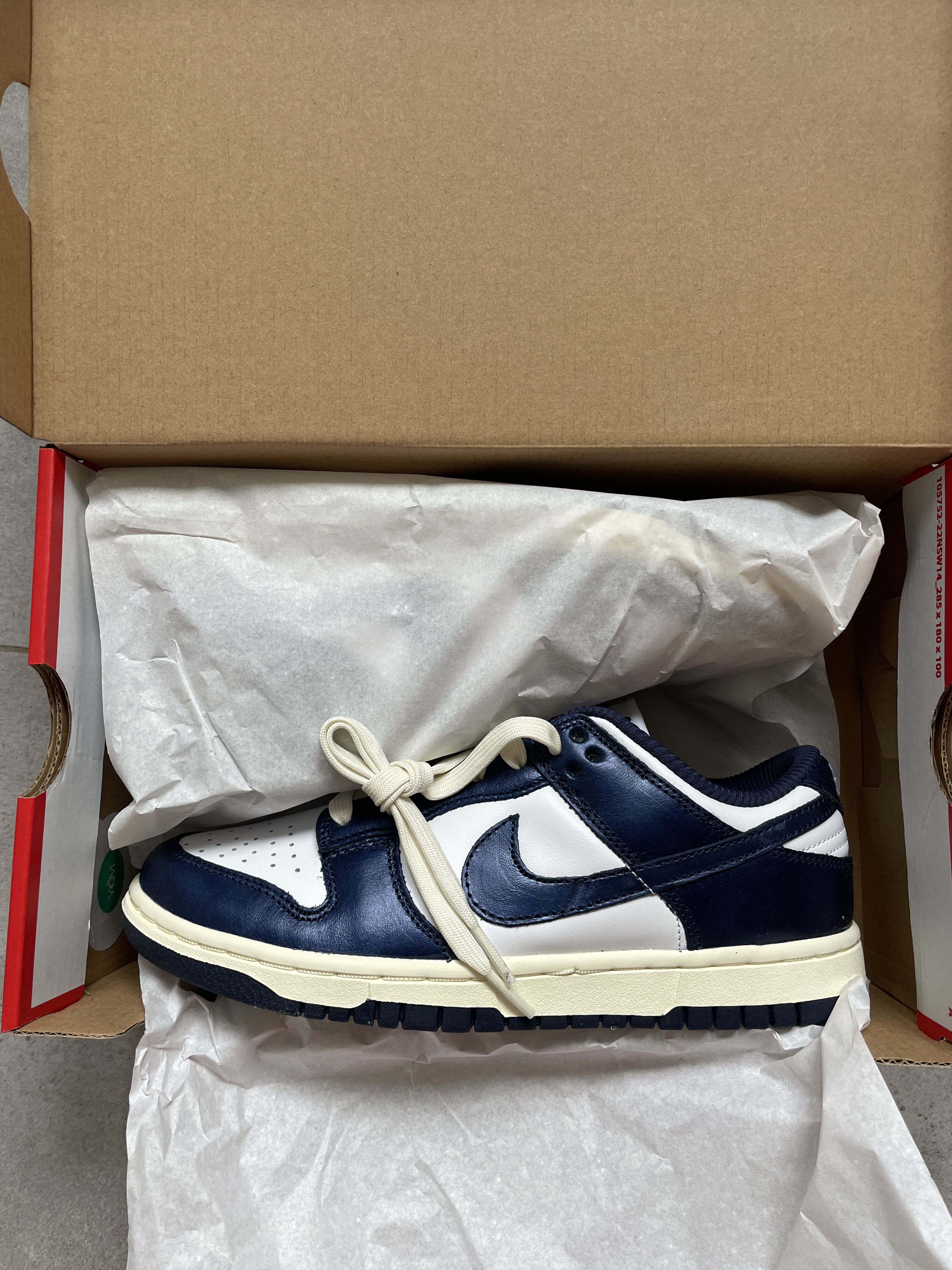 Nike NIKE DUNK LOW PRM VINTAGE MIDNIGHT NAVY Size US 5.5 / EU 38 - 9 Thumbnail