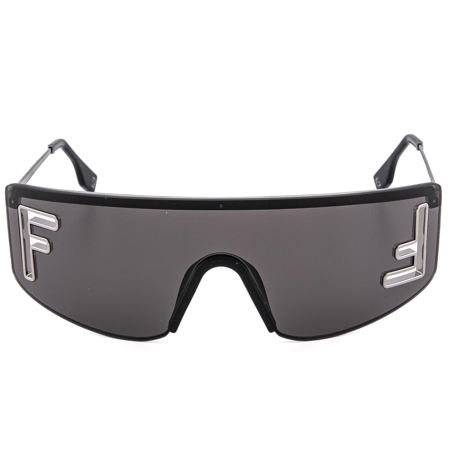Fendi FENDI SPORT FE40168U Black Silver Logo Wrap Mask 40168 Size ONE SIZE - 4 Thumbnail