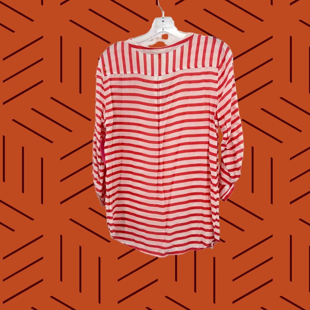 Vintage Grand & Greene Red Stripe Blouse - Size Medium - Pre-Owned Size M / US 6-8 / IT 42-44 - 1 Thumbnail