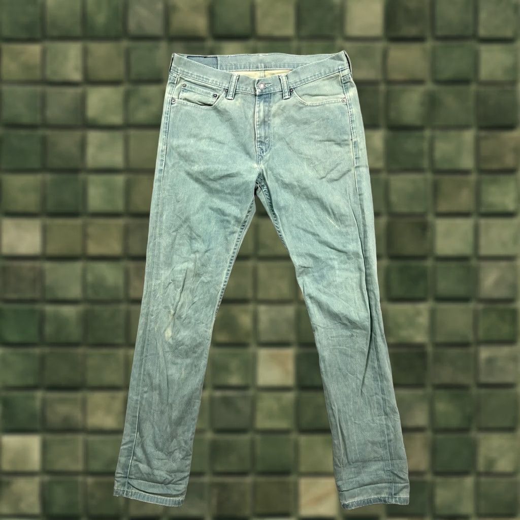 Levi's Levi's 510 Jeans Mens Green Slim Fit Denim 32x32 Skinny Taper Leg Stretch 32 Inseam Casual City 90s USA Pockets Cotton Blend Blue Pattern Solid Zip Size US 32 / EU 48 - 1 Thumbnail