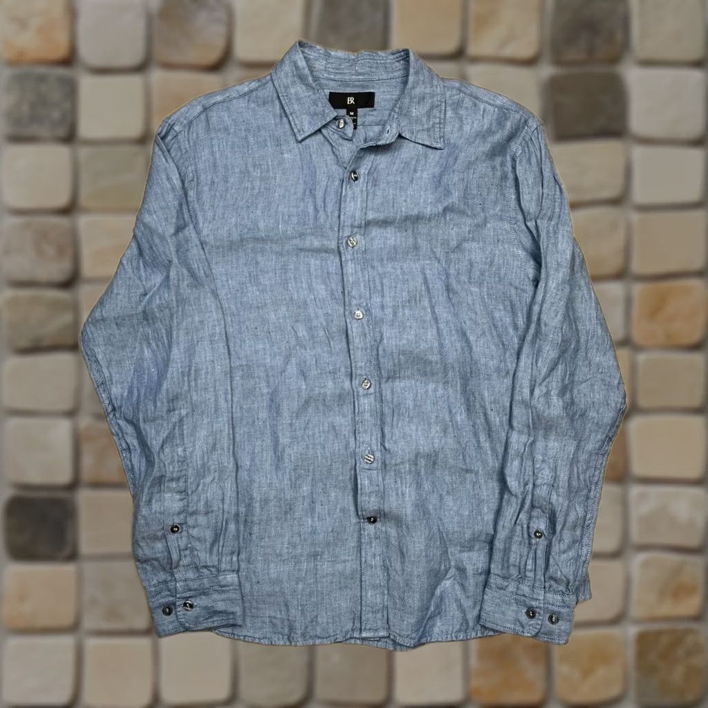 Banana Republic Banana Republic Linen Shirt Long Sleeve Button Down Blue Mens M Size US M / EU 48-50 / 2 - 1 Thumbnail