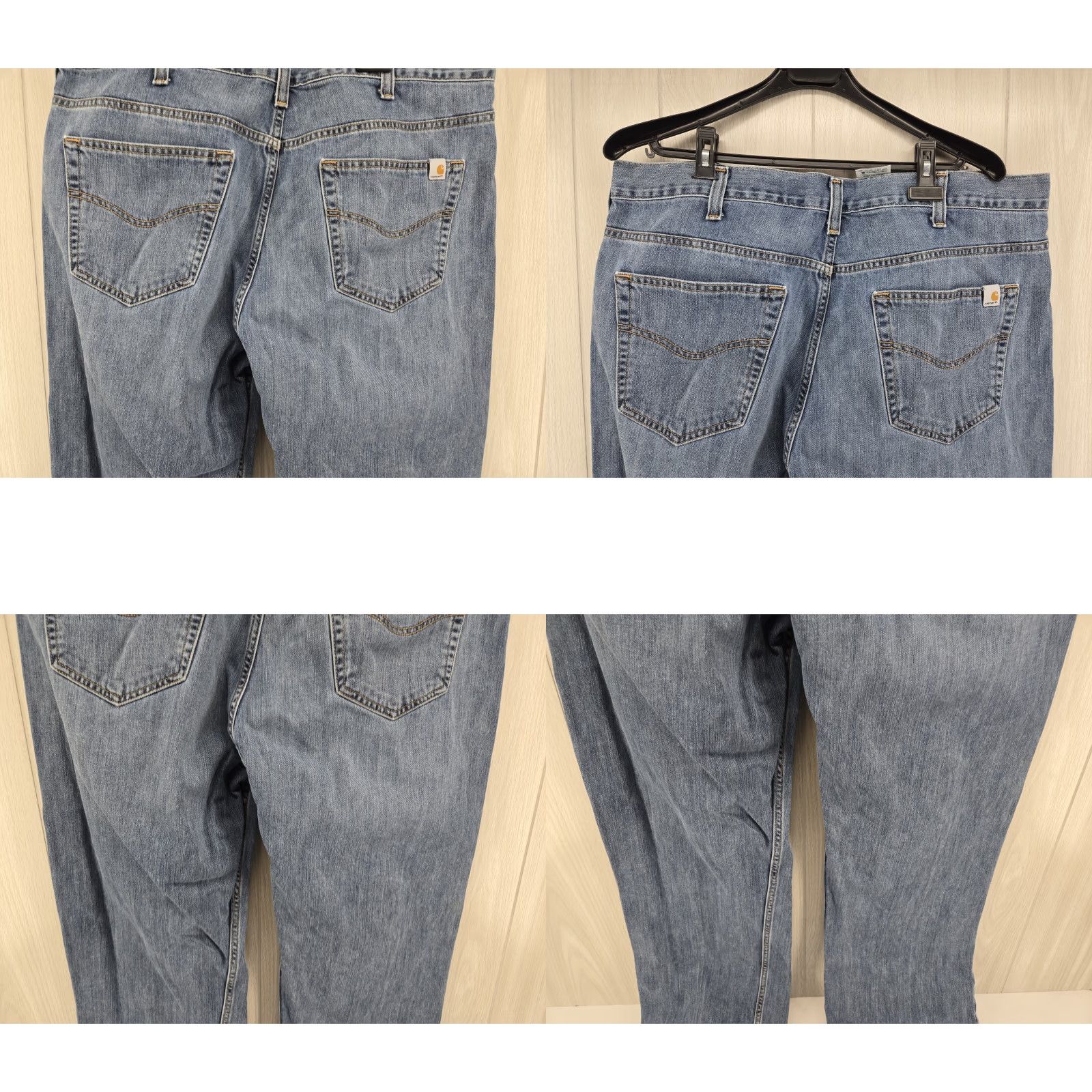 Carhartt Carhartt Jeans Mens Blue Denim 38x36 Straight Regular Fit Work Casual B325 LGB Size US 38 / EU 54 - 8 Thumbnail