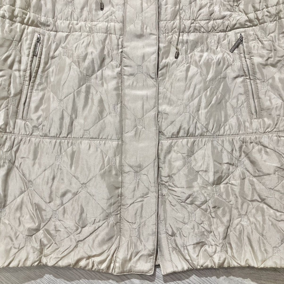 Balmain Balmain Paris Monogram Quilted Fur Long Jacket Beige Luxury Size US XL / EU 56 / 4 - 9 Thumbnail