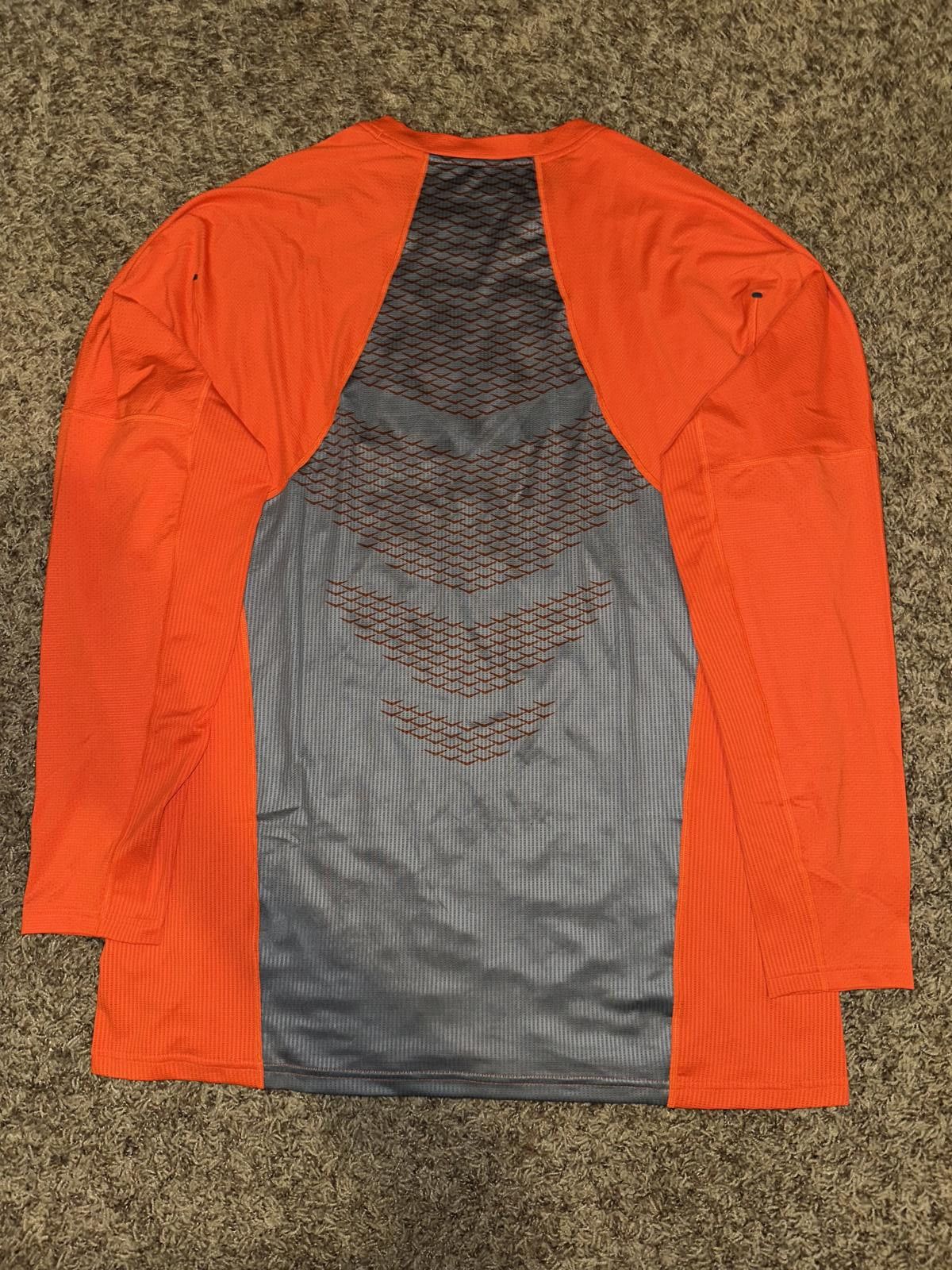 Nike Nike Men’s Pro Hypercool Training Compression Long Sleeve Orange Shirt Size US XXL / EU 58 / 5 - 2 Thumbnail