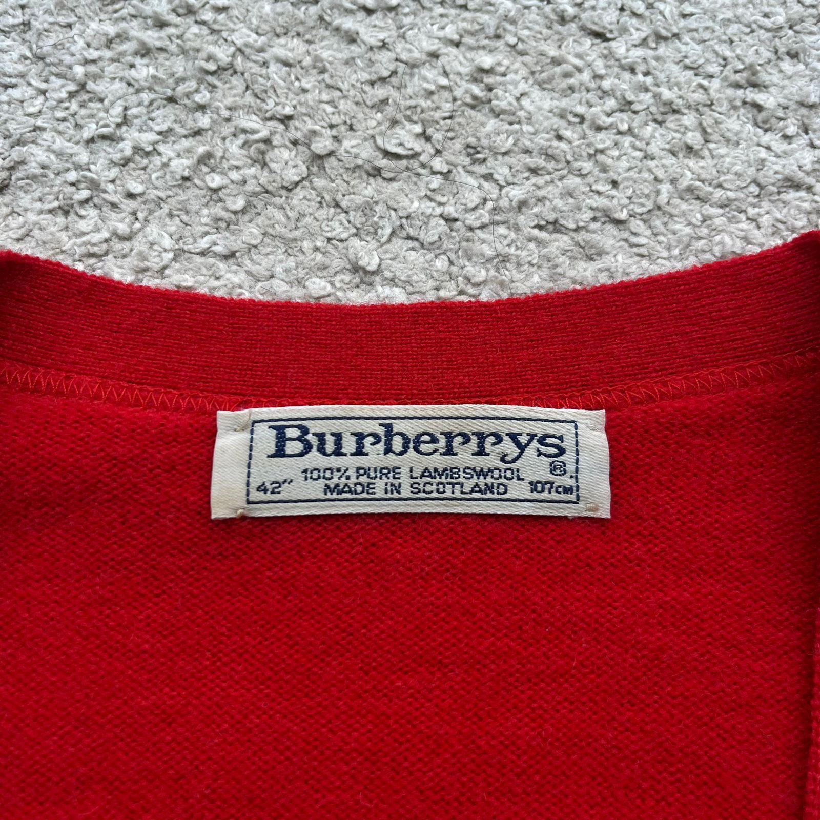 Burberry Vintage 80s 90s Burberrys Wool Cardigan Sweater Size US XL / EU 56 / 4 - 6 Thumbnail
