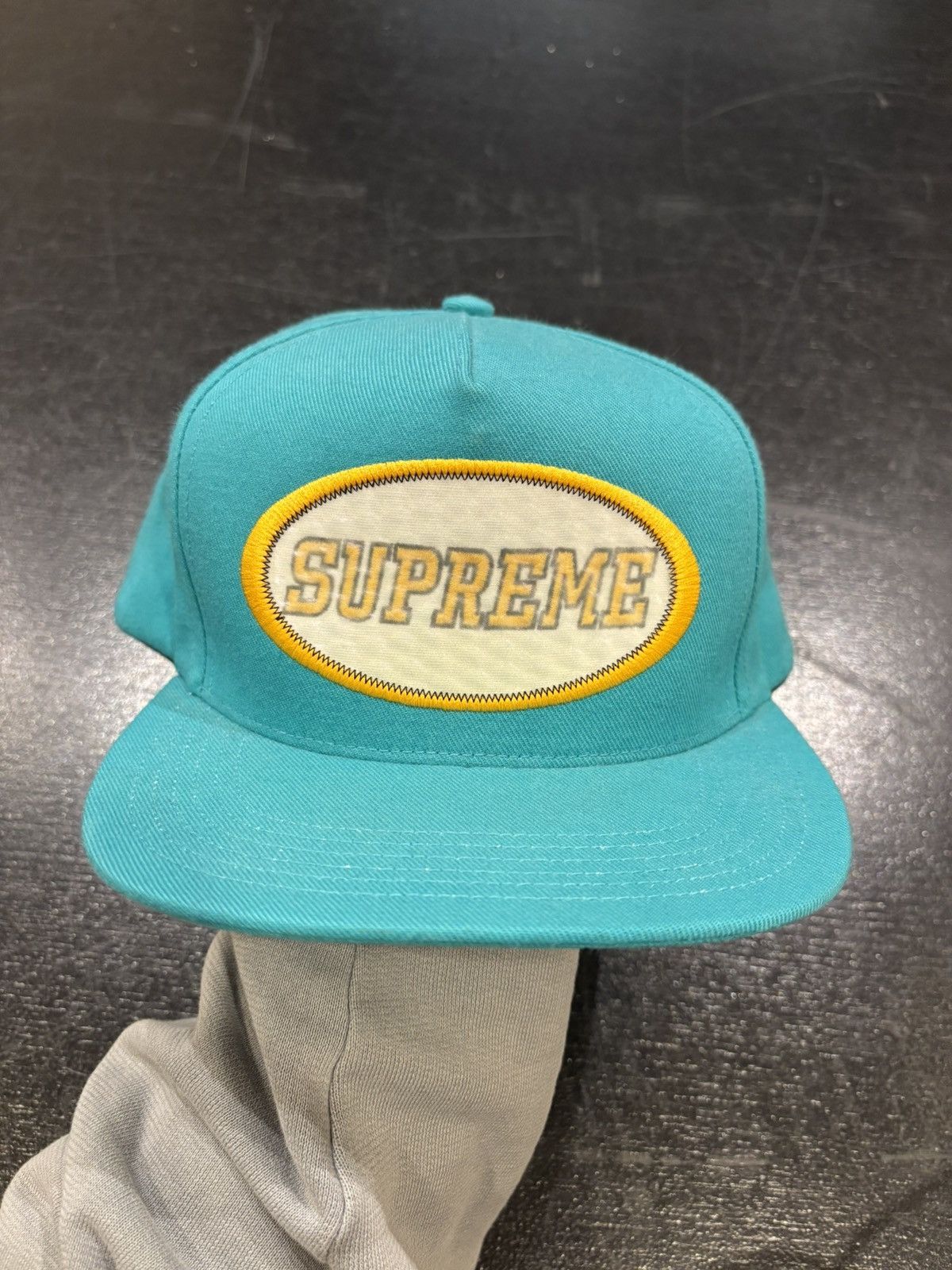 Supreme Overlay 5 Panel Cap Blue