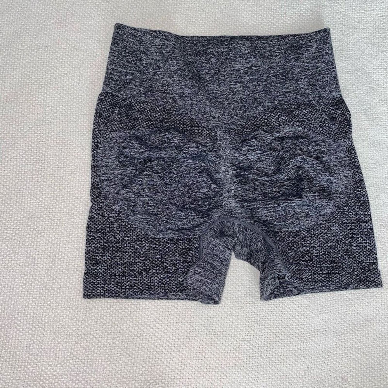 Other Gray Ruched Scrunch Butt Bike Shorts | Sz S Size 27" / US 4 / IT 40 - 4 Thumbnail