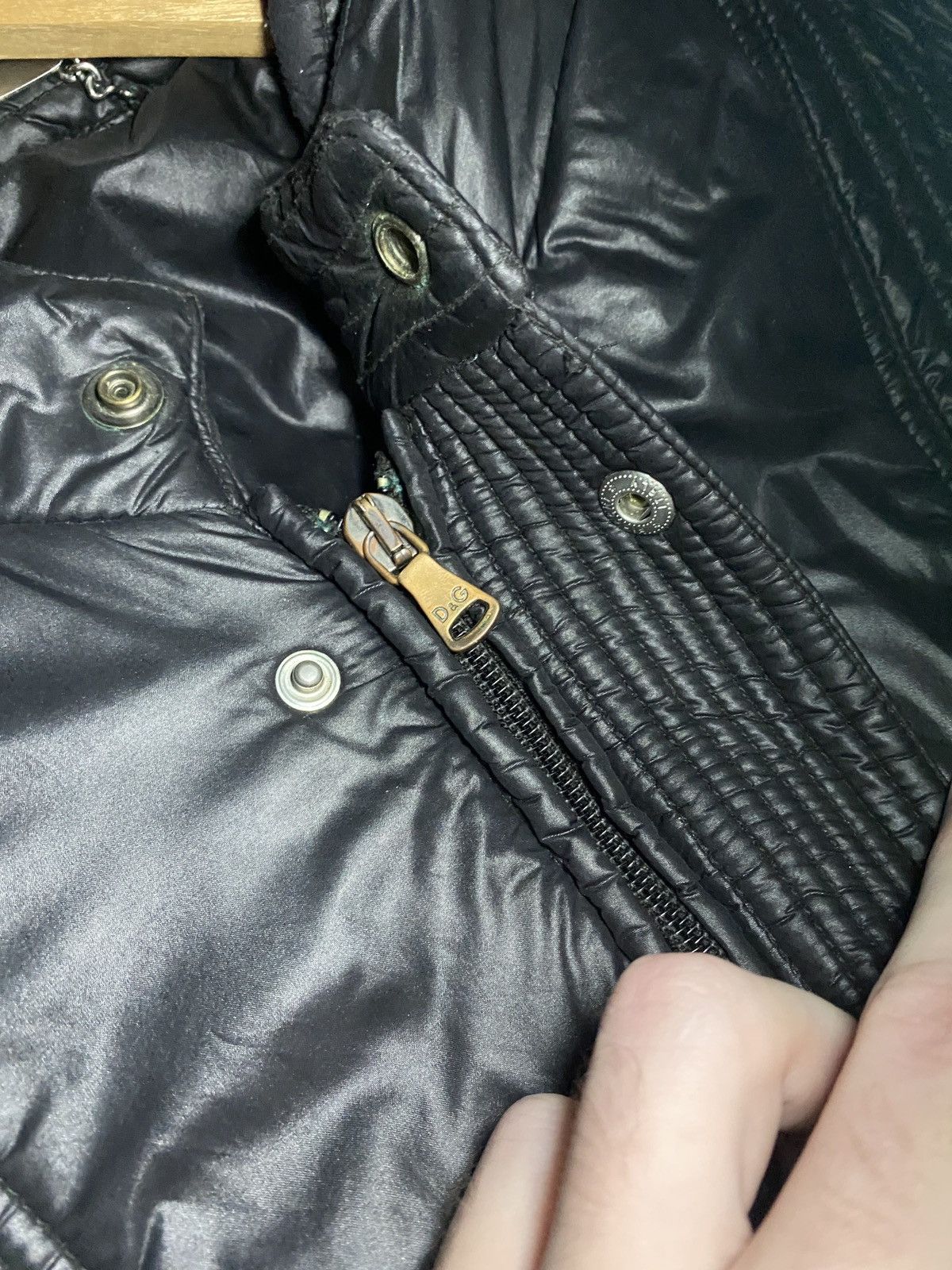 Dolce & Gabbana vintage 00s y2k Dolce Gabbana Architect Puffer Biker Jacket Size US M / EU 48-50 / 2 - 9 Thumbnail