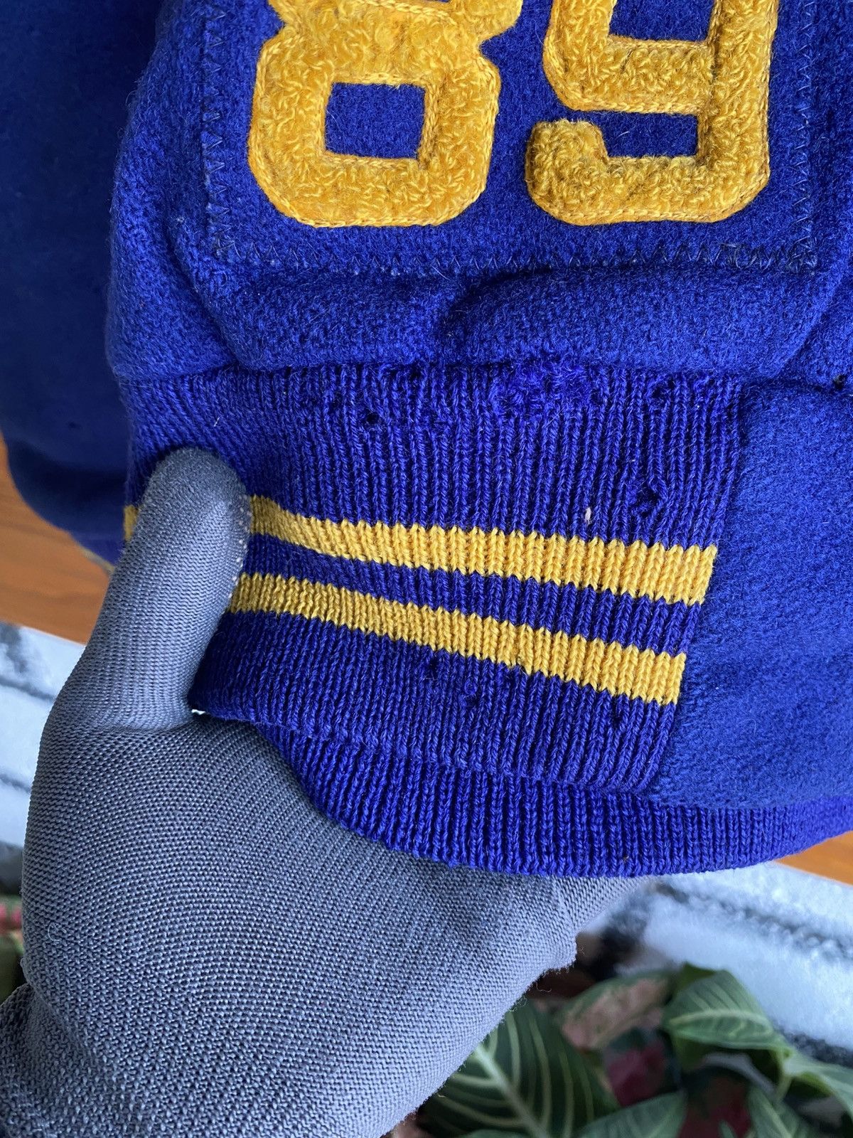 Vintage Vintage Nelson’s Varsity Jacket “Alicia” Blue Yellow Wool Size US S / EU 44-46 / 1 - 10 Thumbnail