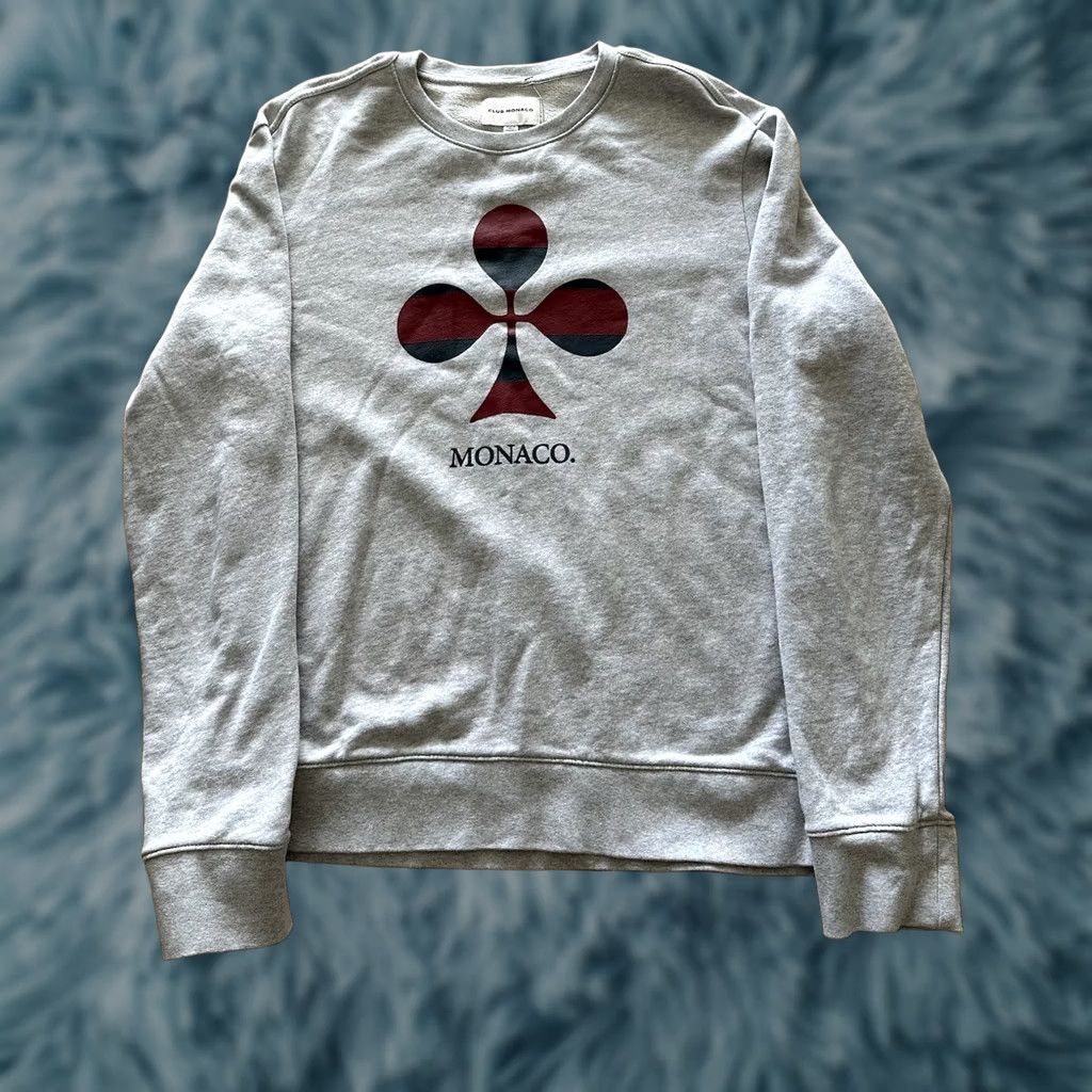 Club Monaco Club Monaco Shirt Men's Sweatshirt Crewneck Crest Logo Gray M Regular Long Sleeve pullover graphic print Size US M / EU 48-50 / 2 - 1 Thumbnail