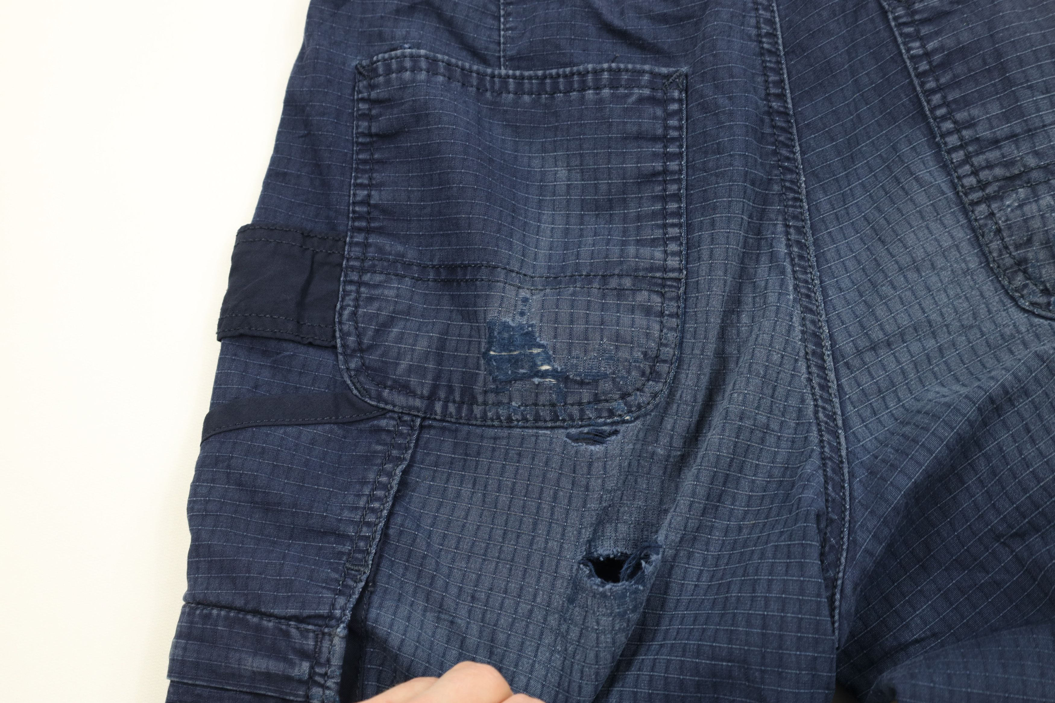 Carhartt × Vintage Carhartt Spell Out Ripstop Loose Fit Cargo Pants Blue Size US 30 / EU 46 - 10 Thumbnail