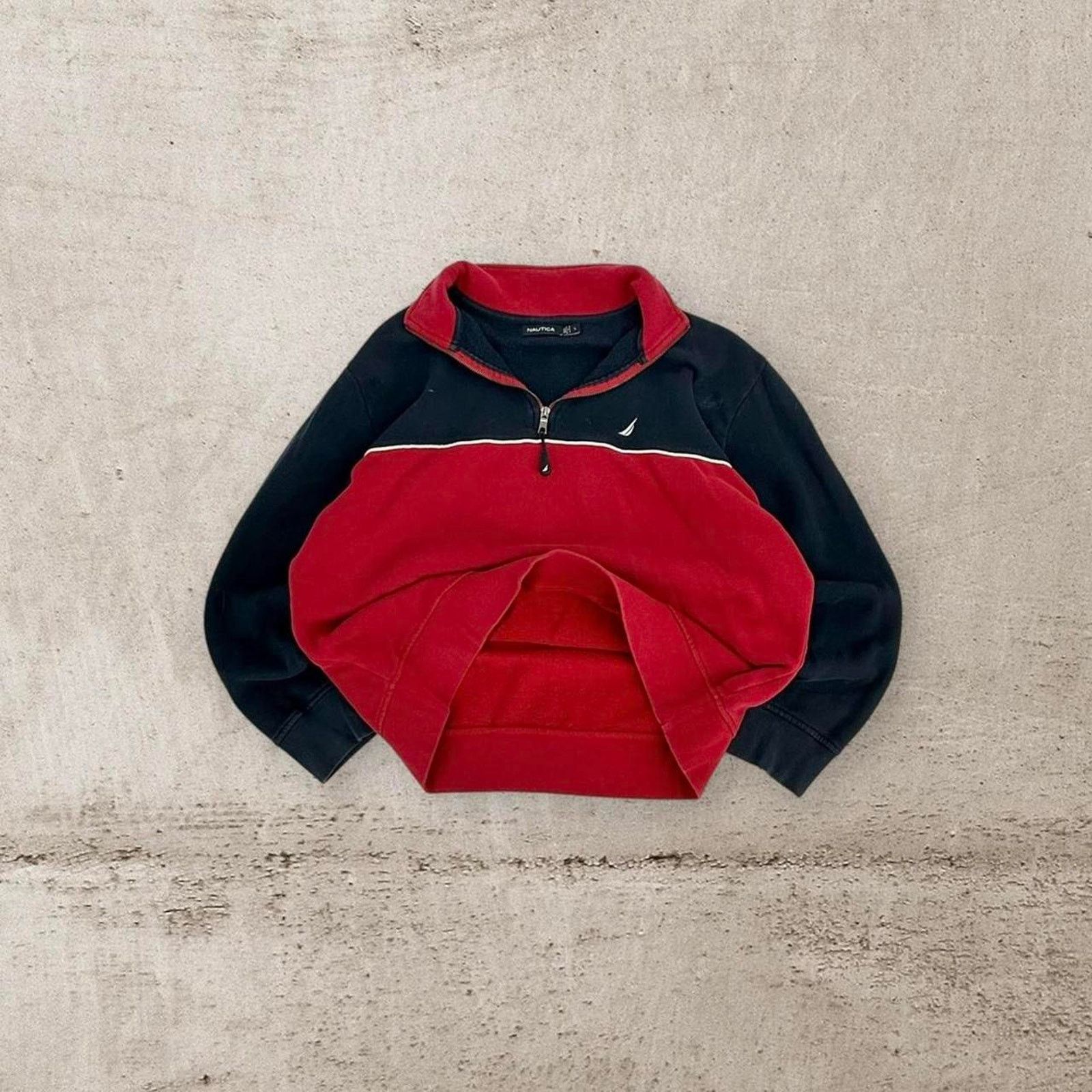 Nautica Vintage y2k baggy quarter zip nautica sweatshirt Size US L / EU 52-54 / 3 - 1 Thumbnail