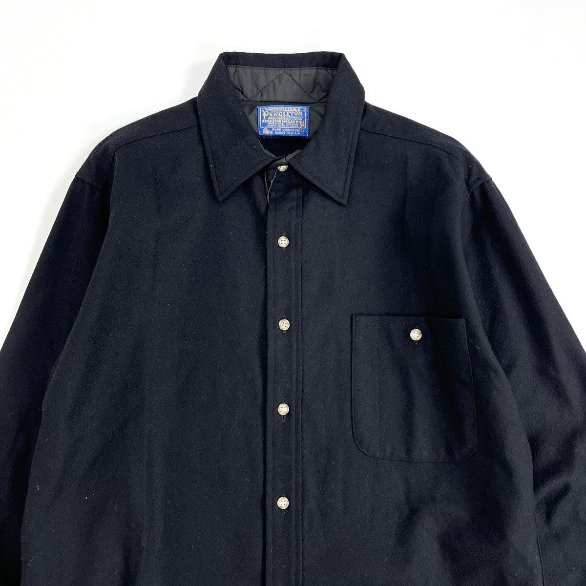 Pendleton 1990s Vintage Pendleton Wool Leather Flannel Western Shirt Size US M / EU 48-50 / 2 - 3 Thumbnail