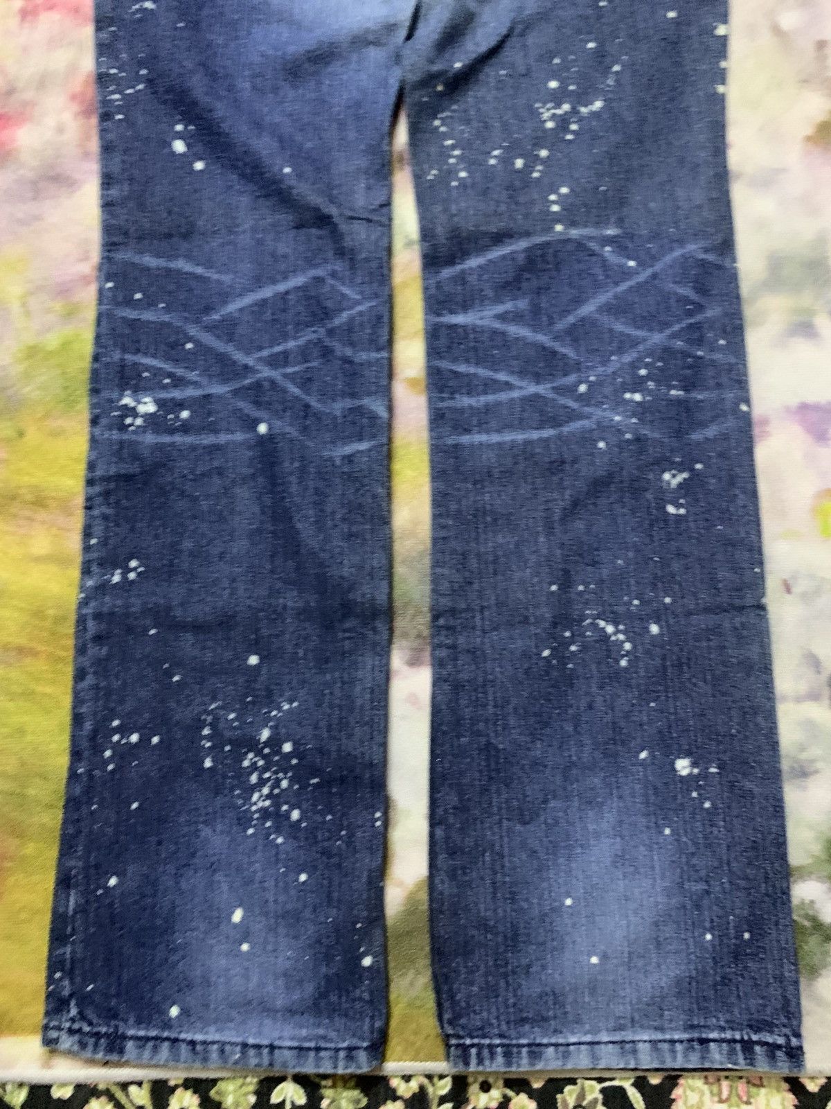 Number (N)ine Number (N)ine Distressed Paint Splatter Denim Size US 31 - 10 Thumbnail