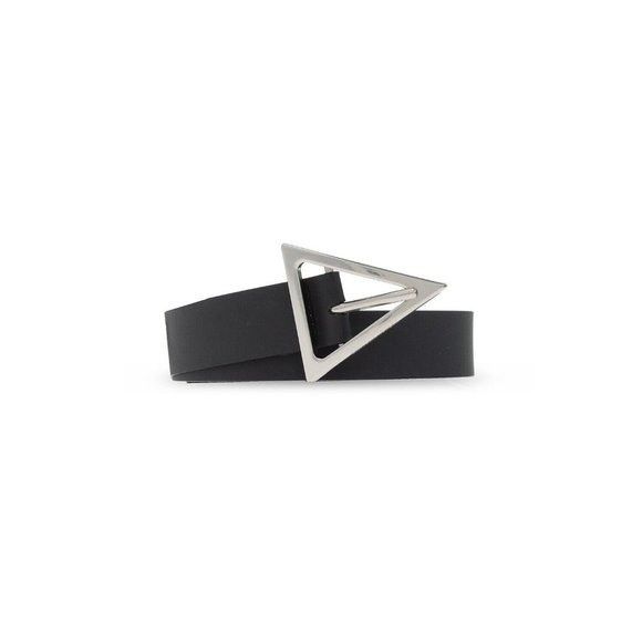 Bottega Veneta Rubber Triangle Belt Buy Bottega Veneta Triangle Logo Buckle Rubber Belt Black  main image 4