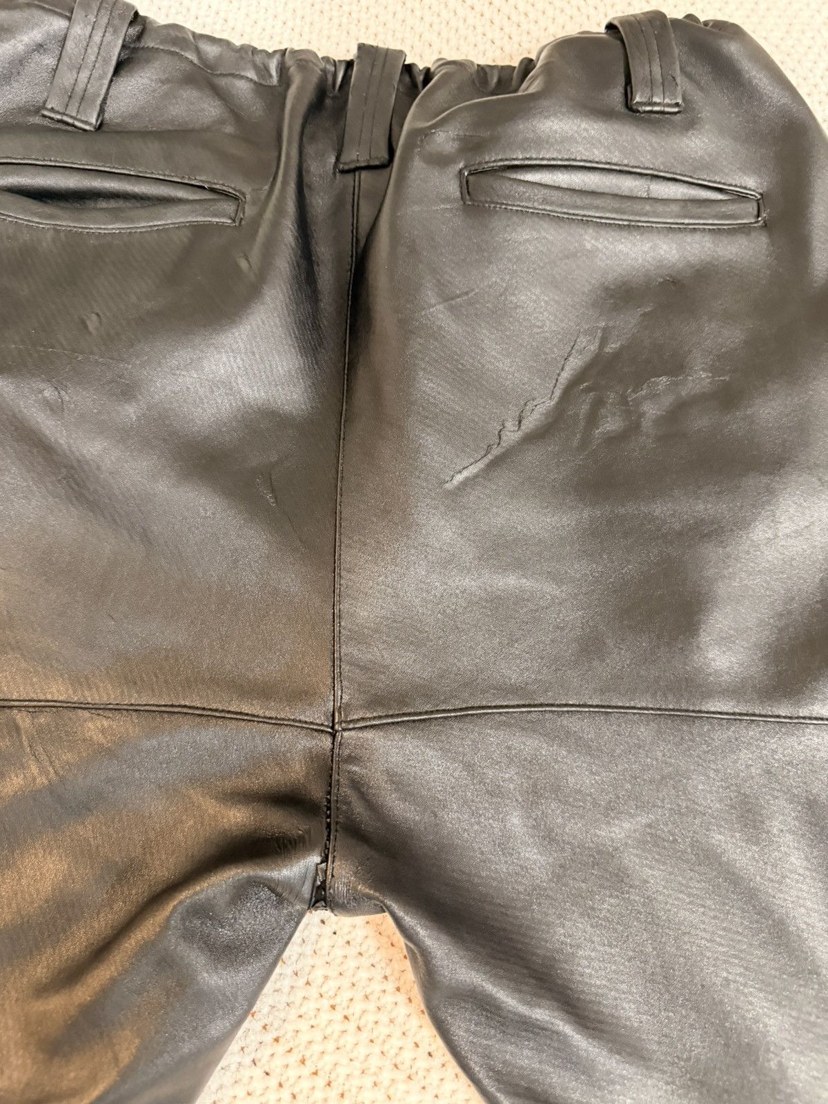 Rta RTA Black Faux Leather Cargo Pants Size US 34 / EU 50 - 4 Thumbnail