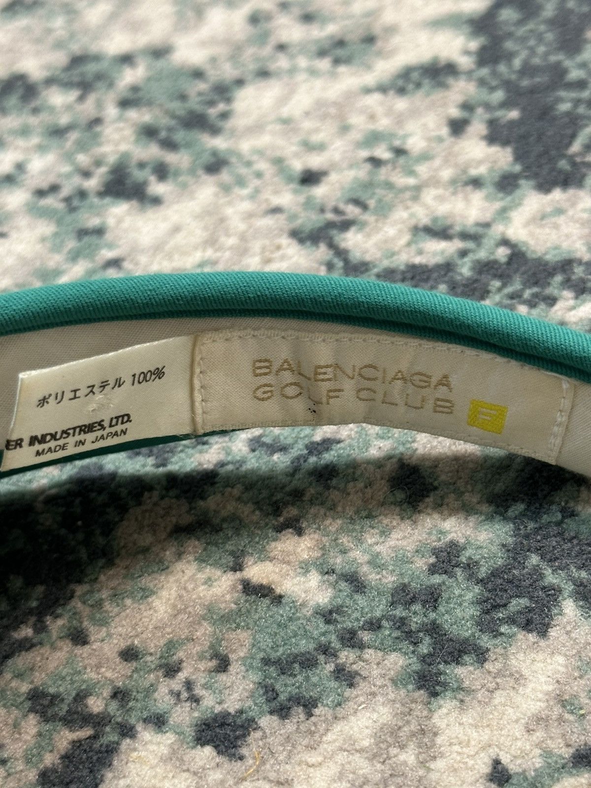 Balenciaga 1990 - Balenciaga BB Logo Visor Hats (Turquoise) Size ONE SIZE - 8 Thumbnail