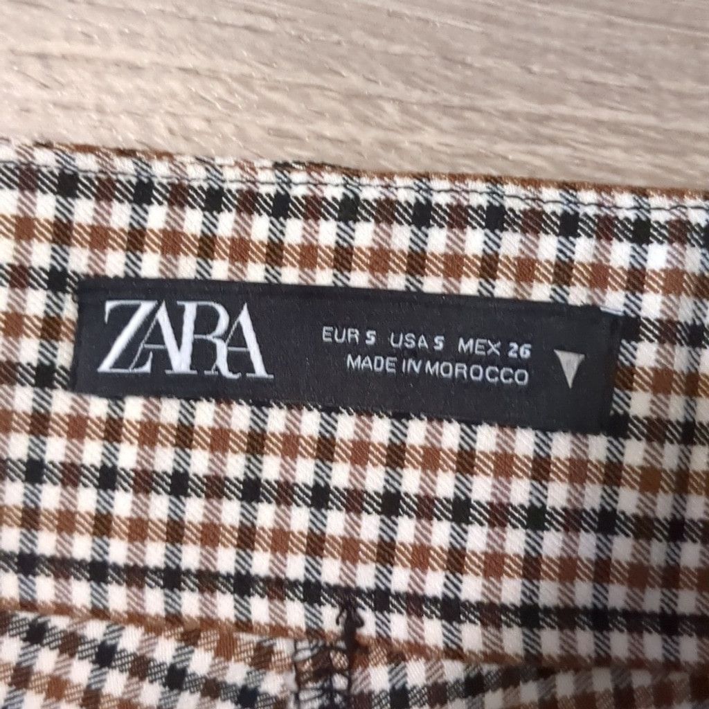 Zara Zara checkered skinny pants with side zipper size small Size 26" / US 2 / IT 38 - 4 Thumbnail