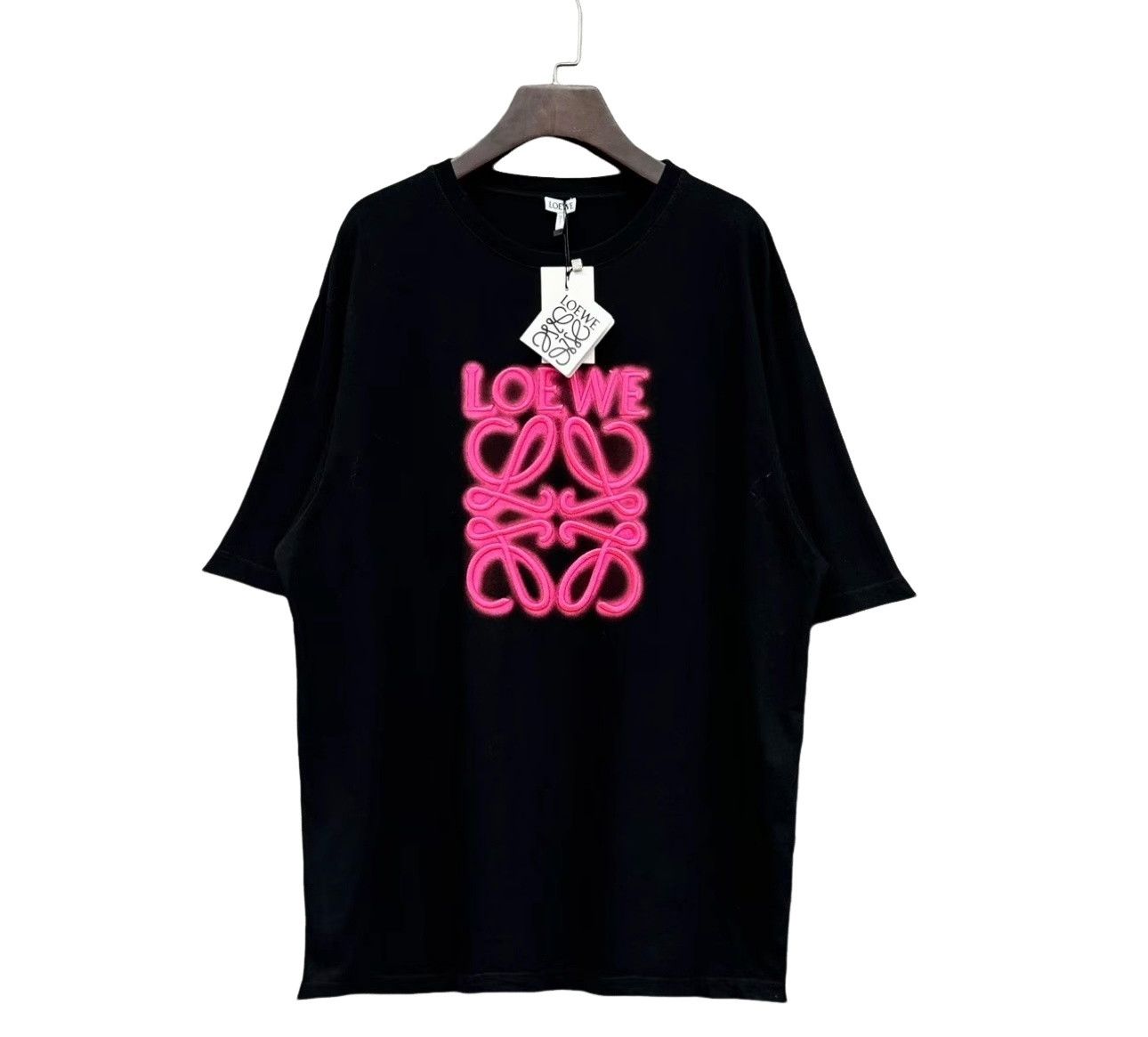Loewe Loewe Pink Neon Anagram Logo T-Shirt Size L Size US L / EU 52-54 / 3 - 1 Thumbnail