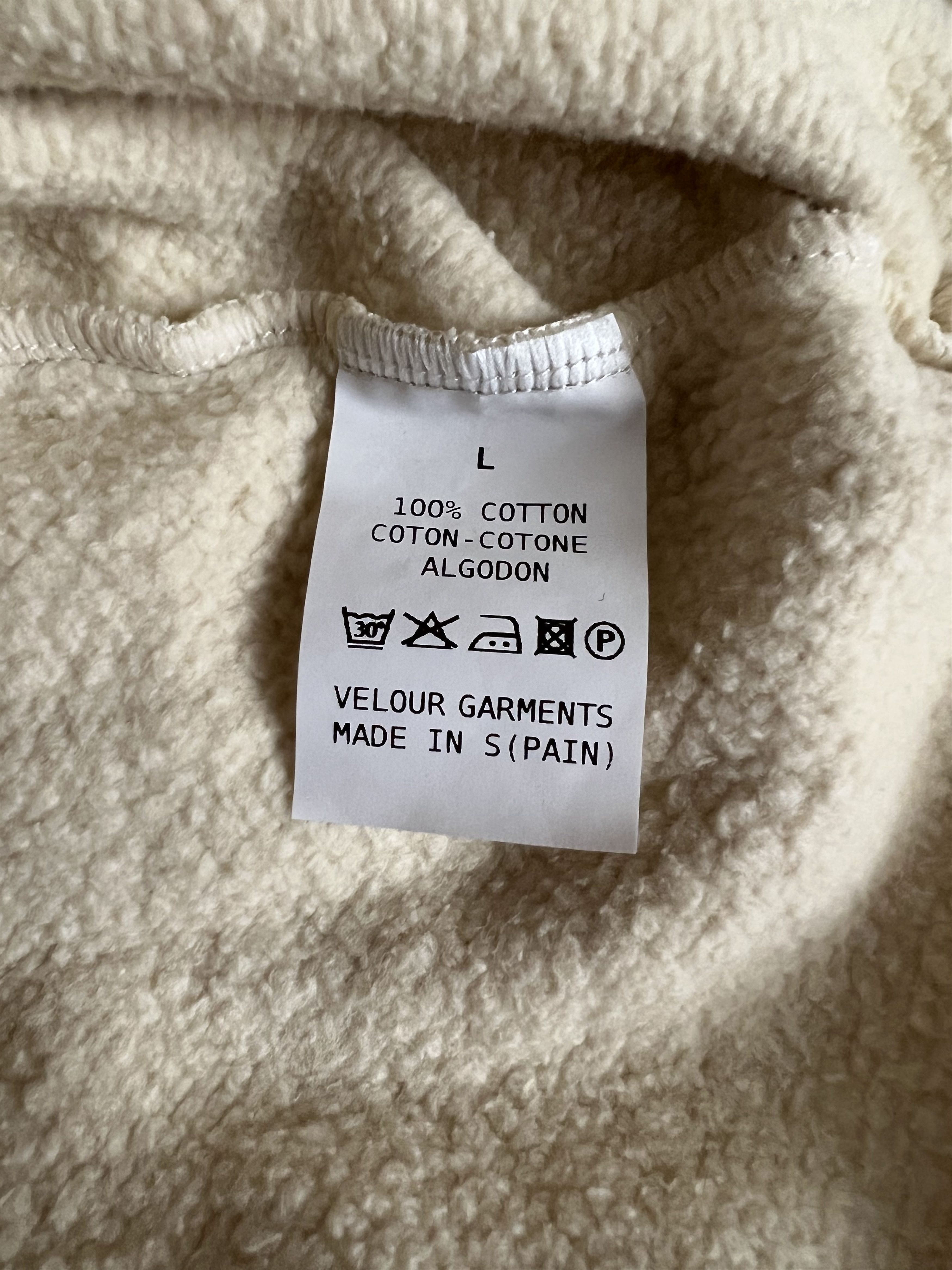Velour Velour Garments Hoodie 'Butter Cream' Size US L / EU 52-54 / 3 - 3 Thumbnail