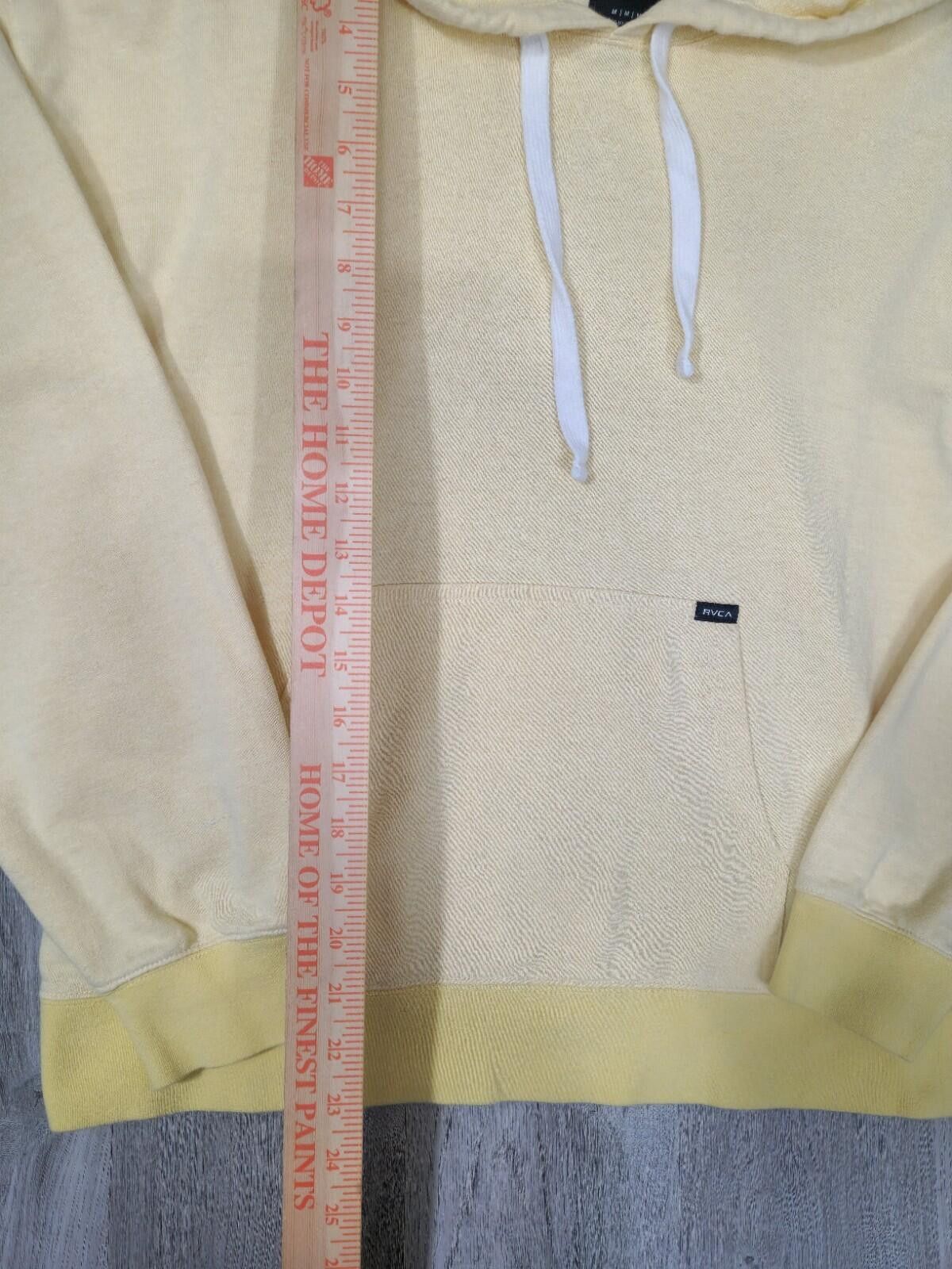 RVCA Rvca Pullover Hoodie Mens Yellow Regular Fit Drawstring #3 Size US M / EU 48-50 / 2 - 3 Thumbnail