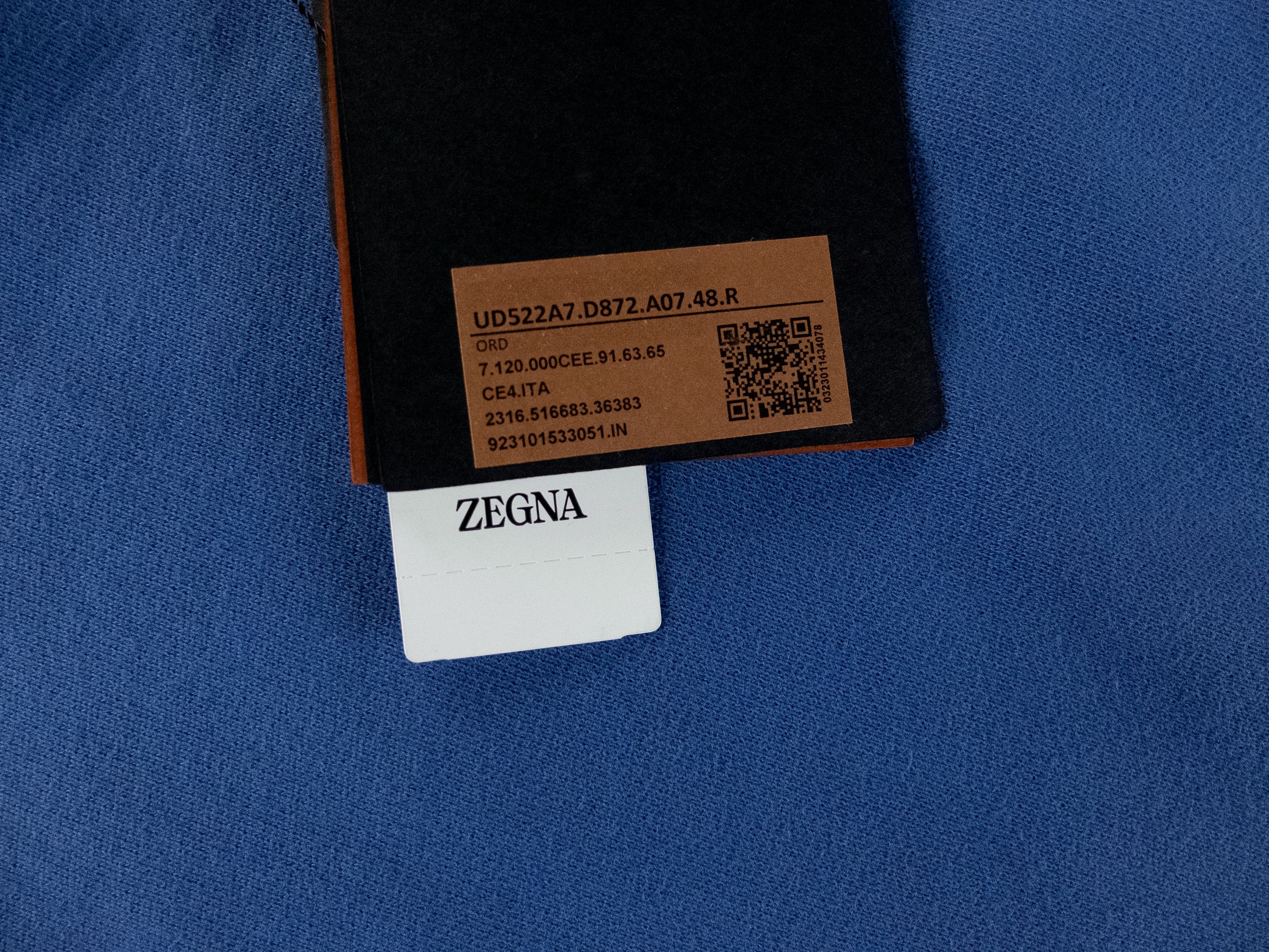 Ermenegildo Zegna ZEGNA blue regular fit sweatshirt Small Medium / 48 Size US M / EU 48-50 / 2 - 6 Thumbnail