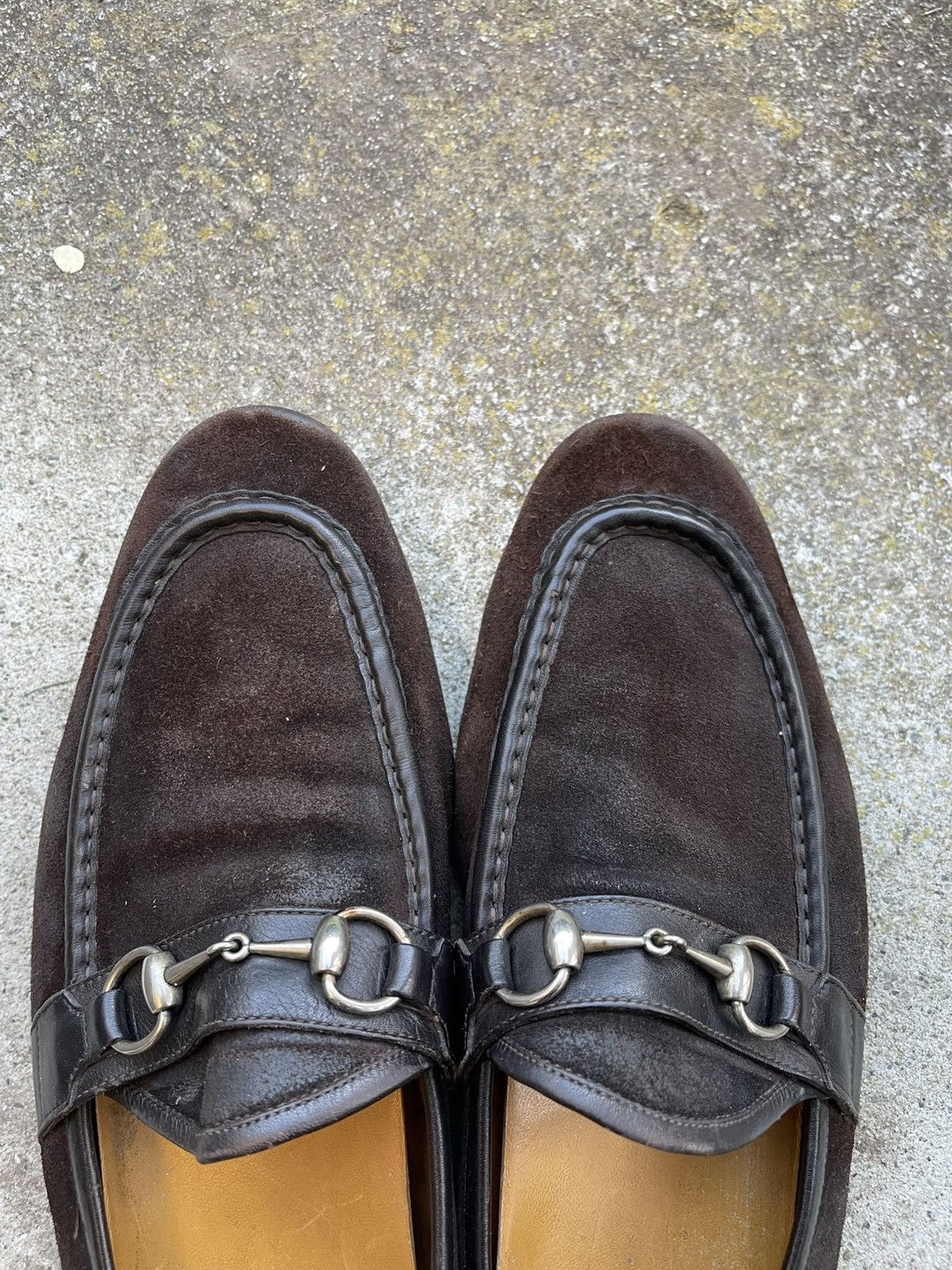 Gucci Gucci Moca Pelle Gomma Suede Horsebit Moc Driver Loafers Size US 10.5 / EU 43-44 - 3 Thumbnail