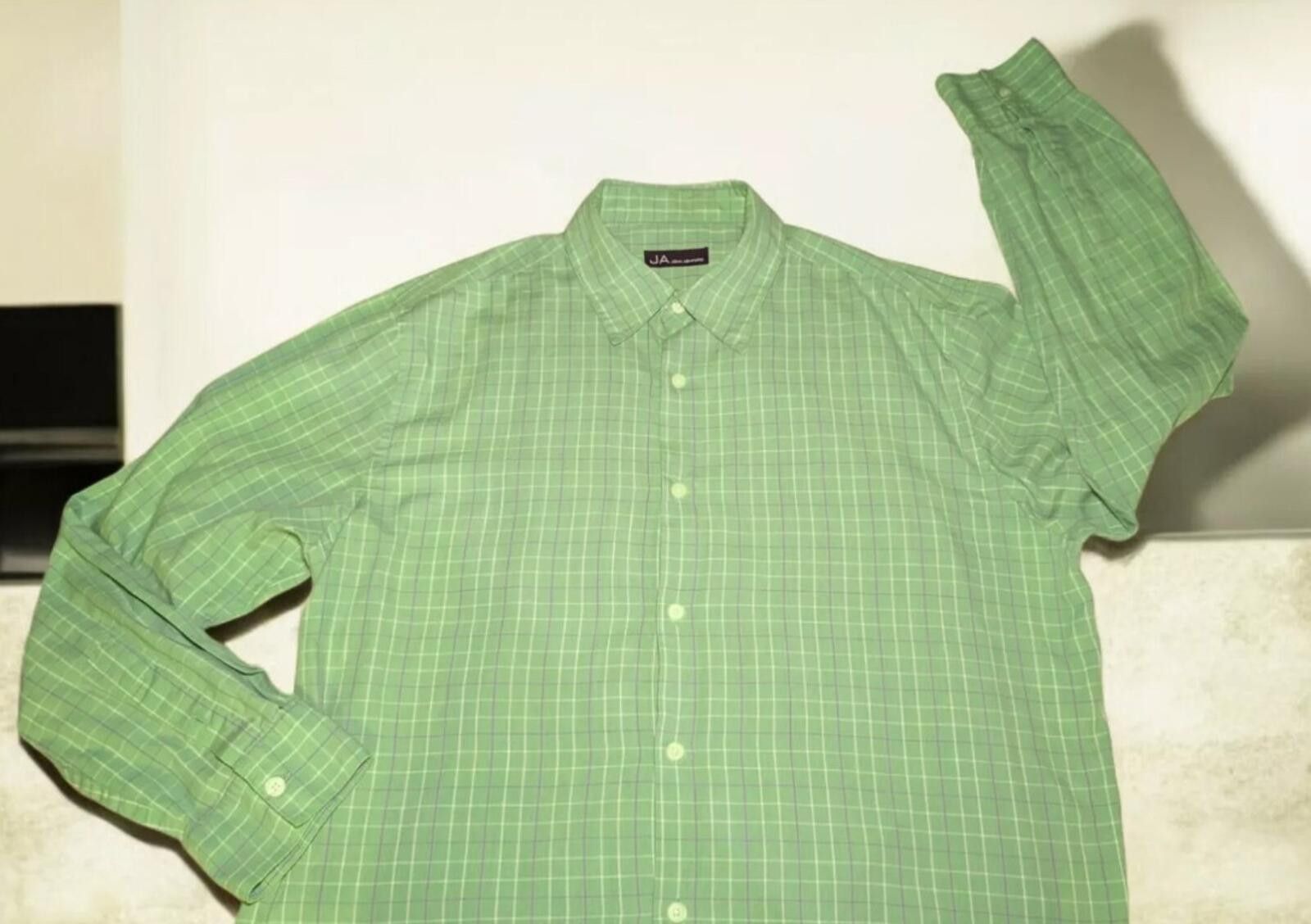 John Ashford Men's Size Large Green Blue PLAID Button Shirt Long Sleeve Size US L / EU 52-54 / 3 - 1 Thumbnail