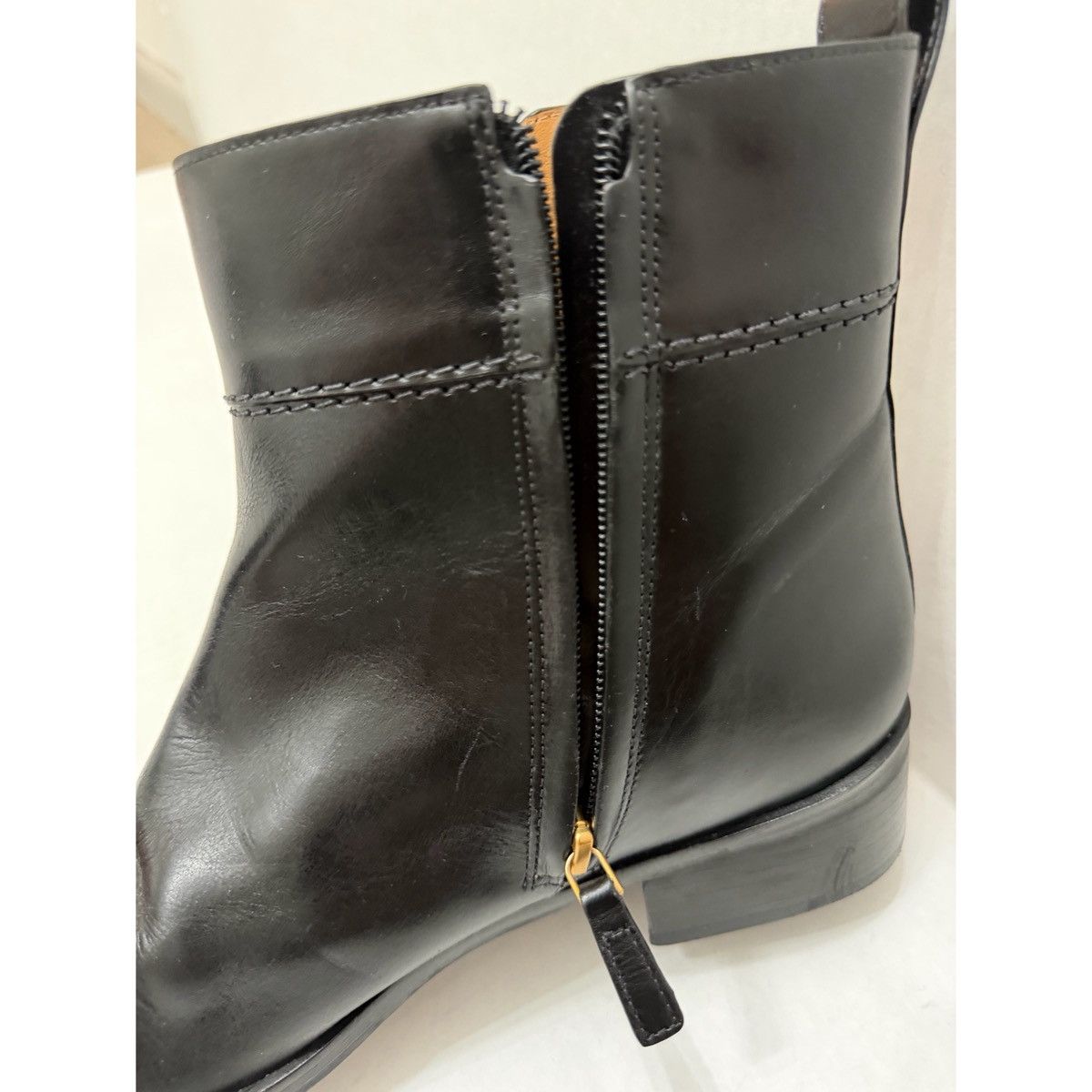 Tory Burch TORY BURCH LOGO BLACK LEATHER ANKLE BOOTS Size US 10 / IT 40 - 19 Thumbnail