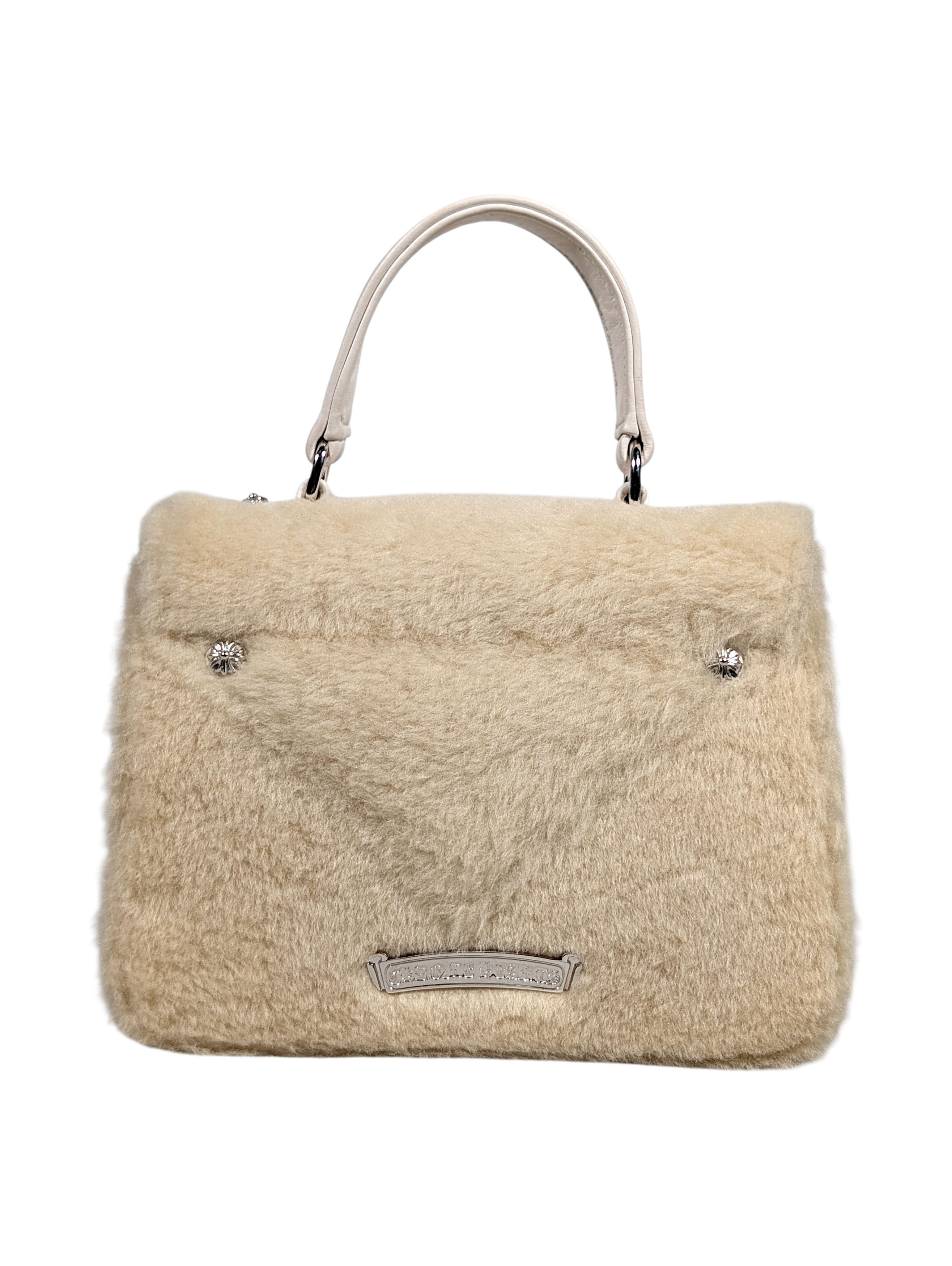 Chrome Hearts Chrome Hearts “Grow Up” Shearling Handbag Cream 2025 SOLD Size ONE SIZE - 3 Thumbnail