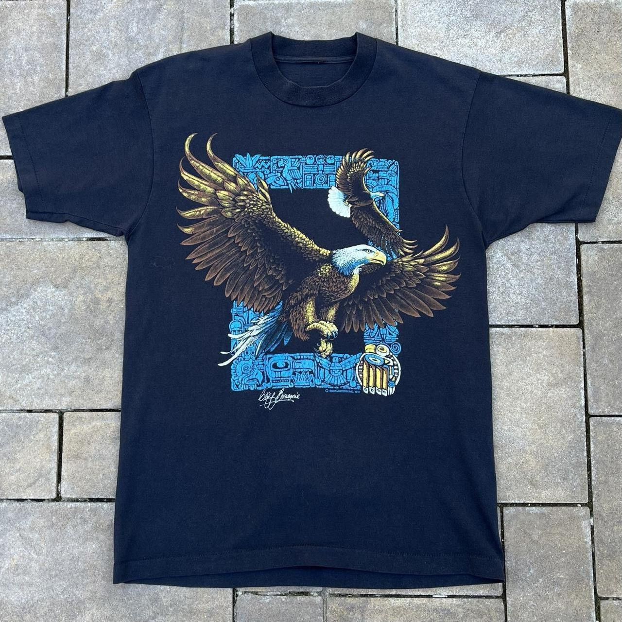 Vintage Vintage 90s Bald Eagle Animal Nature Wildlife Tee Tshirt Size US L / EU 52-54 / 3 - 1 Thumbnail